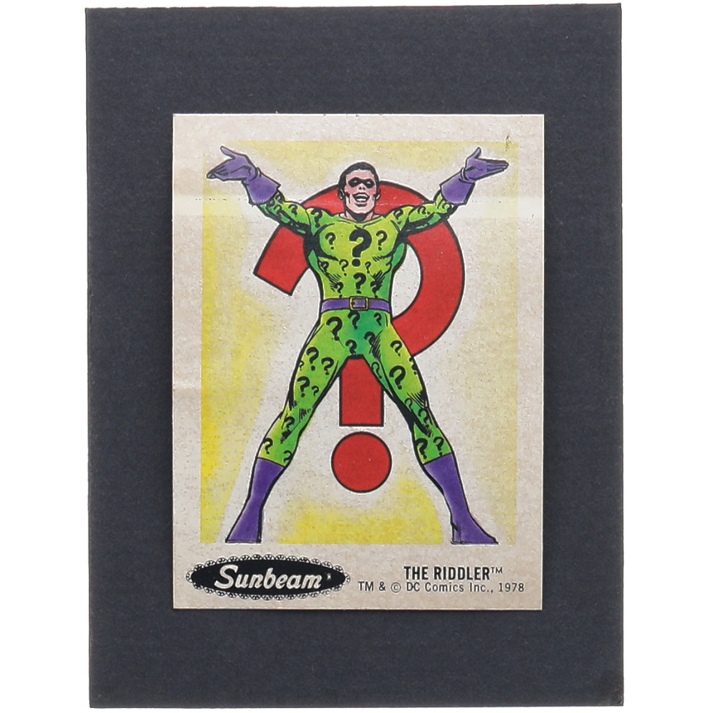 The Riddler 1978 DC Super Heroes Stickers Sunbeam Backs #14 | Pristine ...
