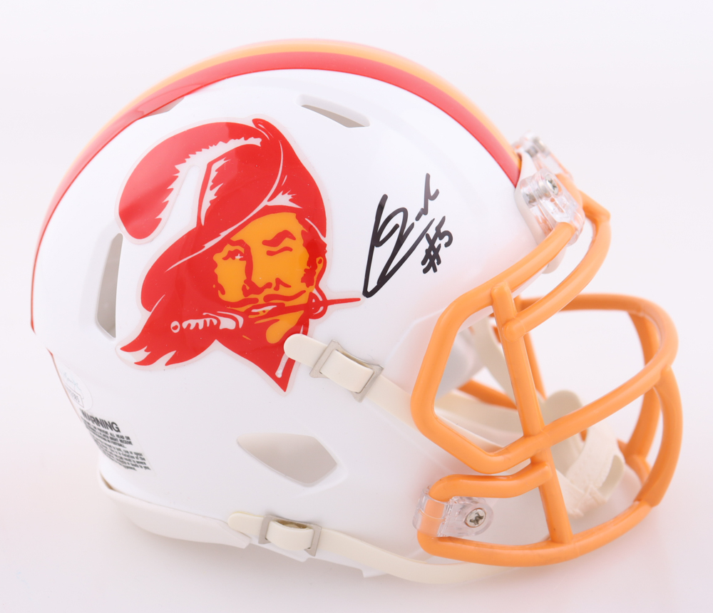 Jake Camarda Signed Buccaneers Throwback Speed Mini Helmet (JSA) at PristineAuction.com Jake Camarda Signed Buccaneers Throwback Speed Mini Helmet (JSA) at PristineAuction.com