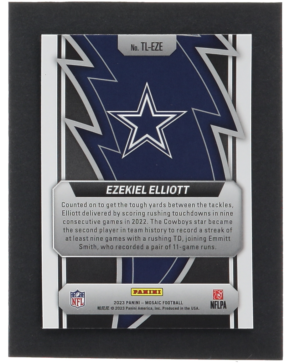 Ezekiel Elliott 2023 Panini Mosaic Thunder Lane #10 at PristineAuction.com Ezekiel Elliott 2023 Panini Mosaic Thunder Lane #10 at PristineAuction.com