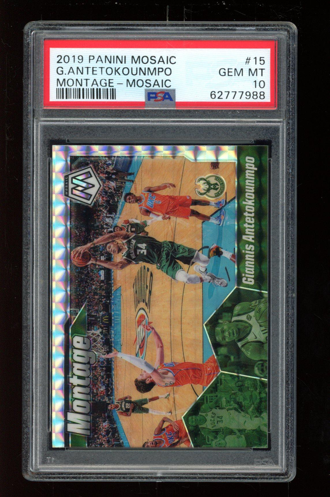 Giannis Antetokounmpo 2019-20 Panini Mosaic Montage Mosaic #15 (PSA 10) at PristineAuction.com Giannis Antetokounmpo 2019-20 Panini Mosaic Montage Mosaic #15 (PSA 10) at PristineAuction.com