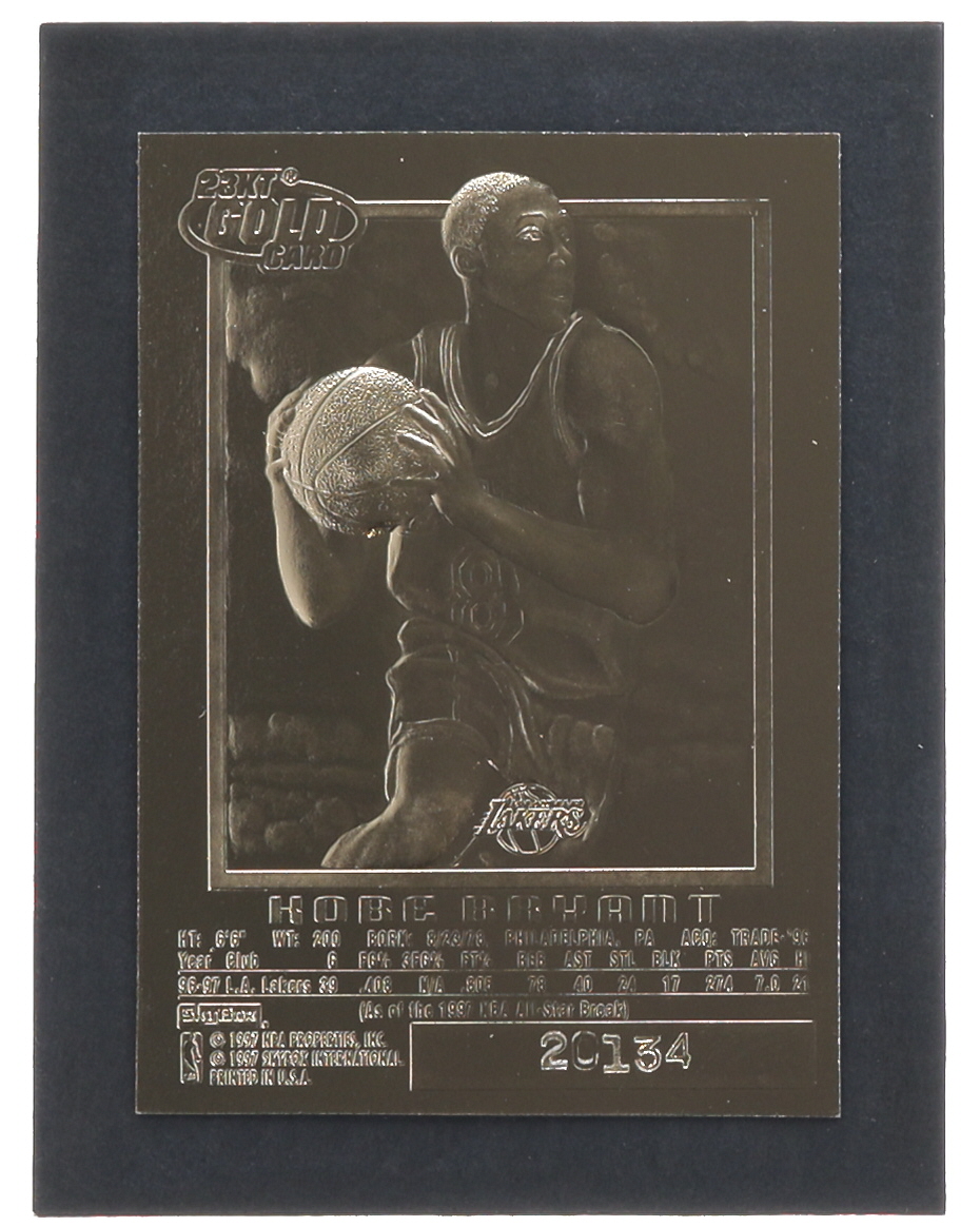 Kobe Bryant 1996-97 Skybox EX-2000 Purple Signature 23Kt Gold RC at PristineAuction.com Kobe Bryant 1996-97 Skybox EX-2000 Purple Signature 23Kt Gold RC at PristineAuction.com