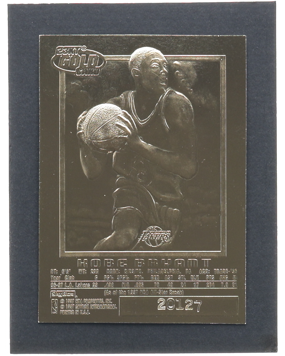 Kobe Bryant 1996-97 Skybox EX-2000 Purple Signature 23Kt Gold RC at PristineAuction.com Kobe Bryant 1996-97 Skybox EX-2000 Purple Signature 23Kt Gold RC at PristineAuction.com