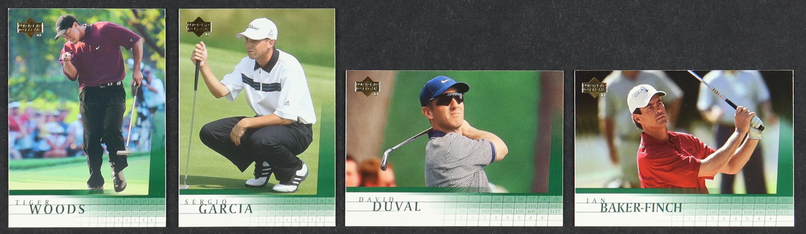 2001 Upper Deck Golf Complete Set of (200) Cards with Tiger Woods #1 RC, Sergio Garcia #3 RC, David Duval #2, Ian Baker-Finch #4 at PristineAuction.com 2001 Upper Deck Golf Complete Set of (200) Cards with Tiger Woods #1 RC, Sergio Garcia #3 RC, David Duval #2, Ian Baker-Finch #4 at PristineAuction.com