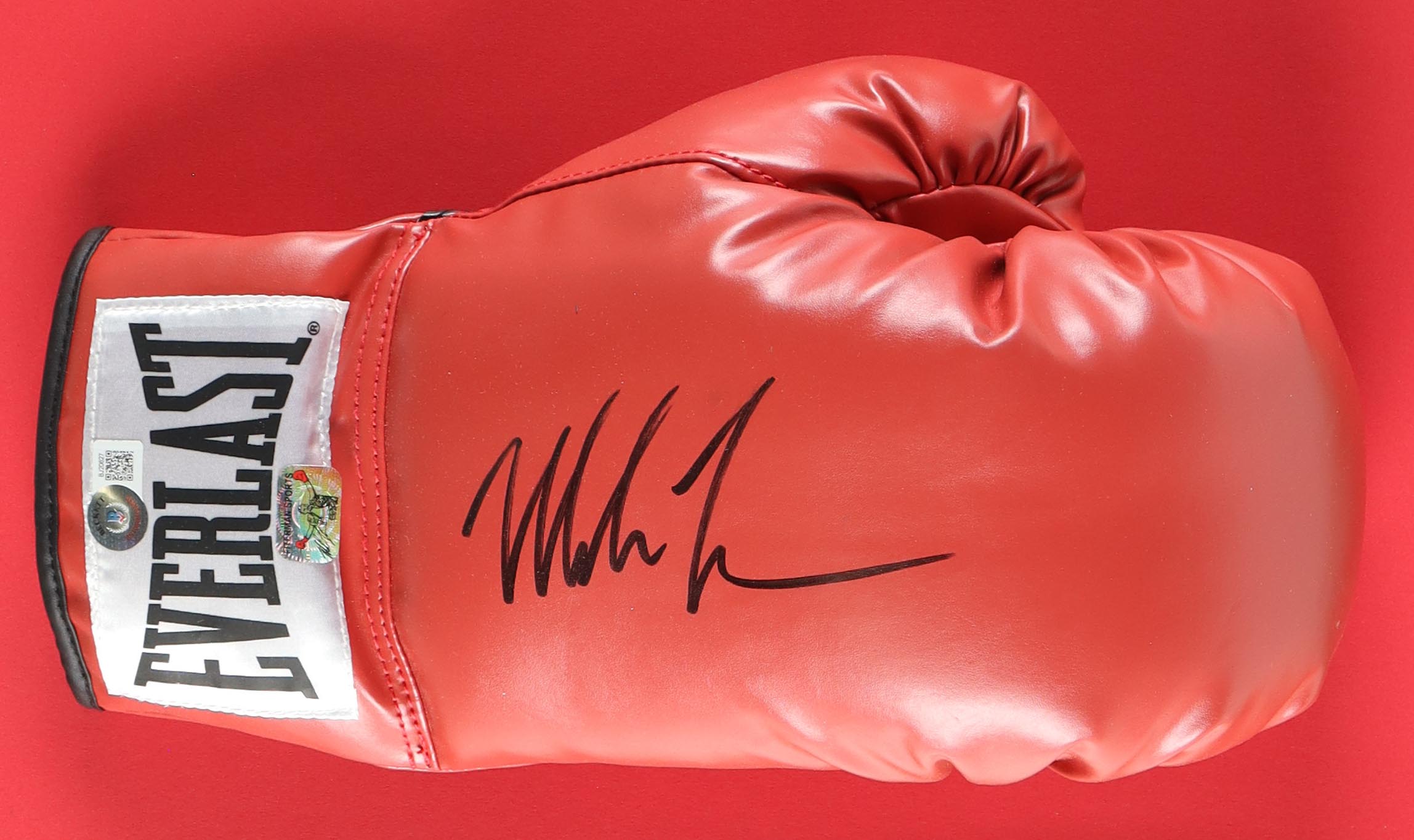 Mike Tyson Signed Custom Framed Everlast Boxing Glove Display (Beckett & Fiterman) at PristineAuction.com Mike Tyson Signed Custom Framed Everlast Boxing Glove Display (Beckett & Fiterman) at PristineAuction.com