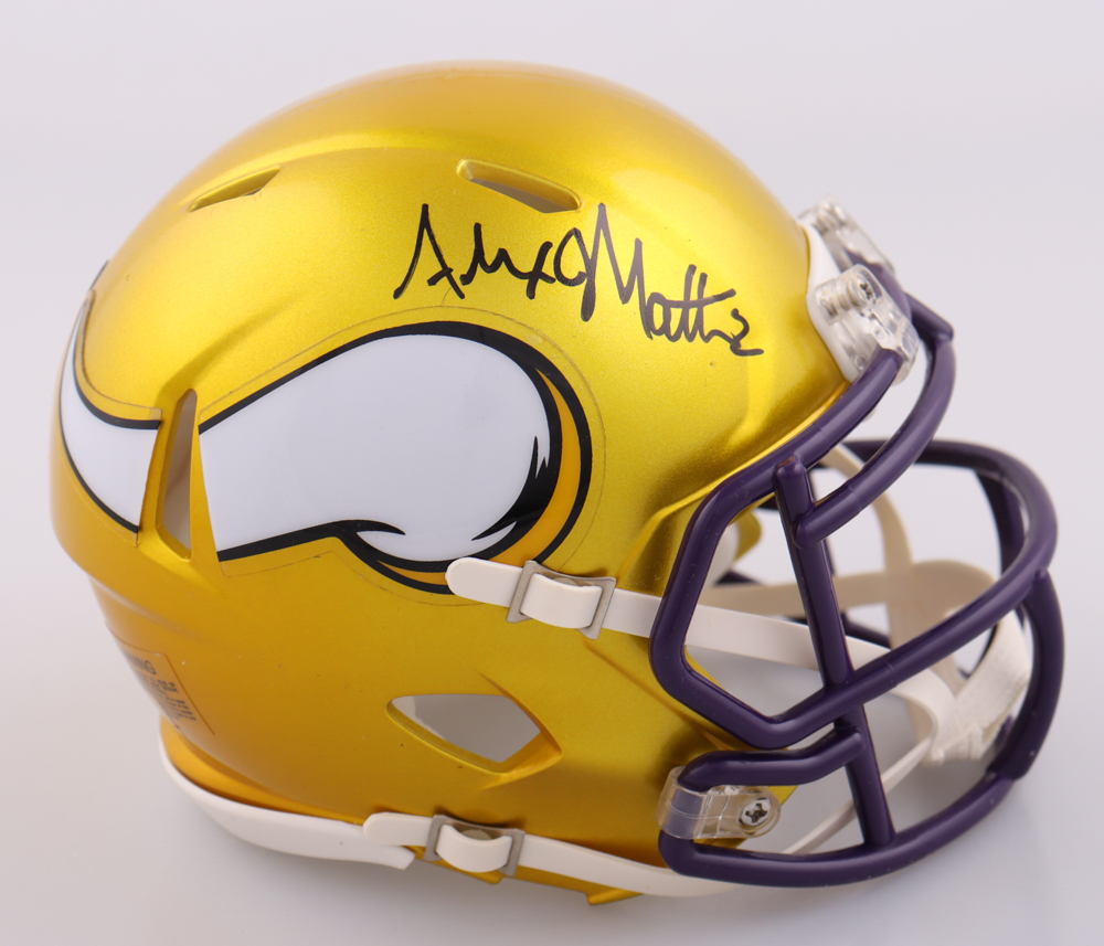 Alexander Mattison Signed Vikings Flash Alternate Speed Mini Helmet (PIA) at PristineAuction.com Alexander Mattison Signed Vikings Flash Alternate Speed Mini Helmet (PIA) at PristineAuction.com