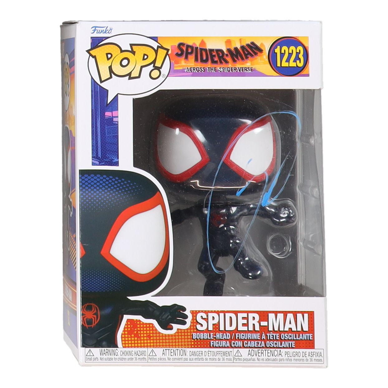 Shameik Moore Signed "Spider-Man: Across the Spider-Verse" #1223 Spider-Man Funko Pop! Vinyl Figure (JSA) at PristineAuction.com Shameik Moore Signed "Spider-Man: Across the Spider-Verse" #1223 Spider-Man Funko Pop! Vinyl Figure (JSA) at PristineAuction.com