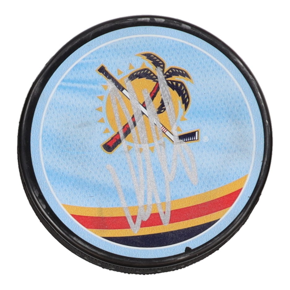 Aleksander Barkov Signed Panthers Logo Hockey Puck (JSA) at PristineAuction.com Aleksander Barkov Signed Panthers Logo Hockey Puck (JSA) at PristineAuction.com