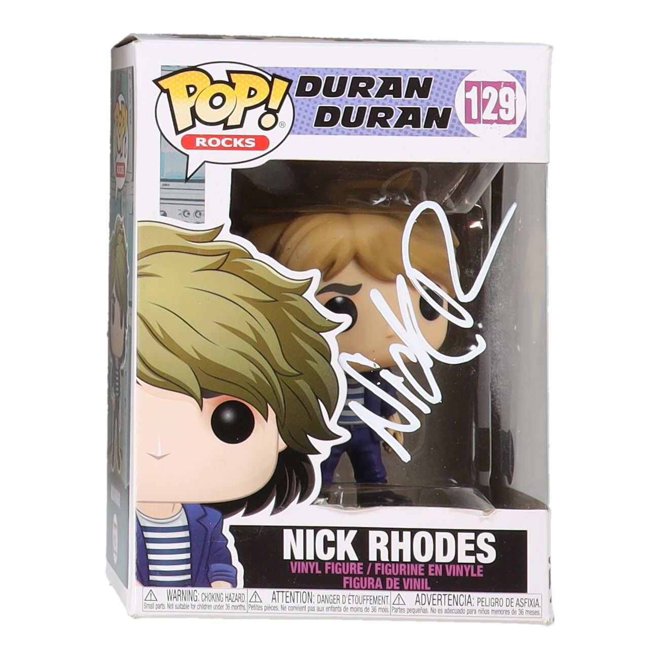 Nick Rhodes Signed Duran Duran #129 Funko! Pop Figure (Beckett) at PristineAuction.com Nick Rhodes Signed Duran Duran #129 Funko! Pop Figure (Beckett) at PristineAuction.com