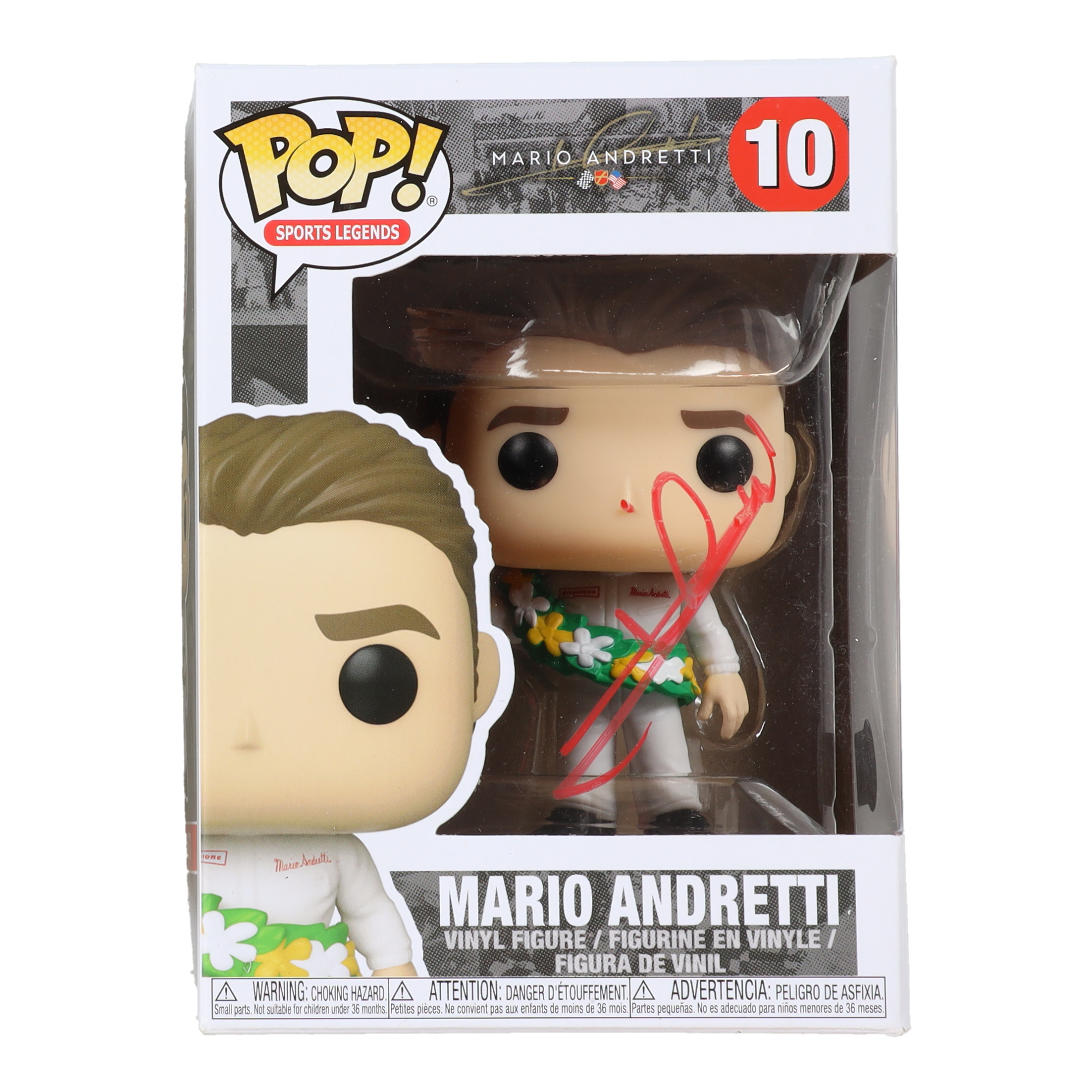 Mario Andretti Signed #10 Mario Andretti Funko Pop! Vinyl Figure (Beckett) at PristineAuction.com Mario Andretti Signed #10 Mario Andretti Funko Pop! Vinyl Figure (Beckett) at PristineAuction.com