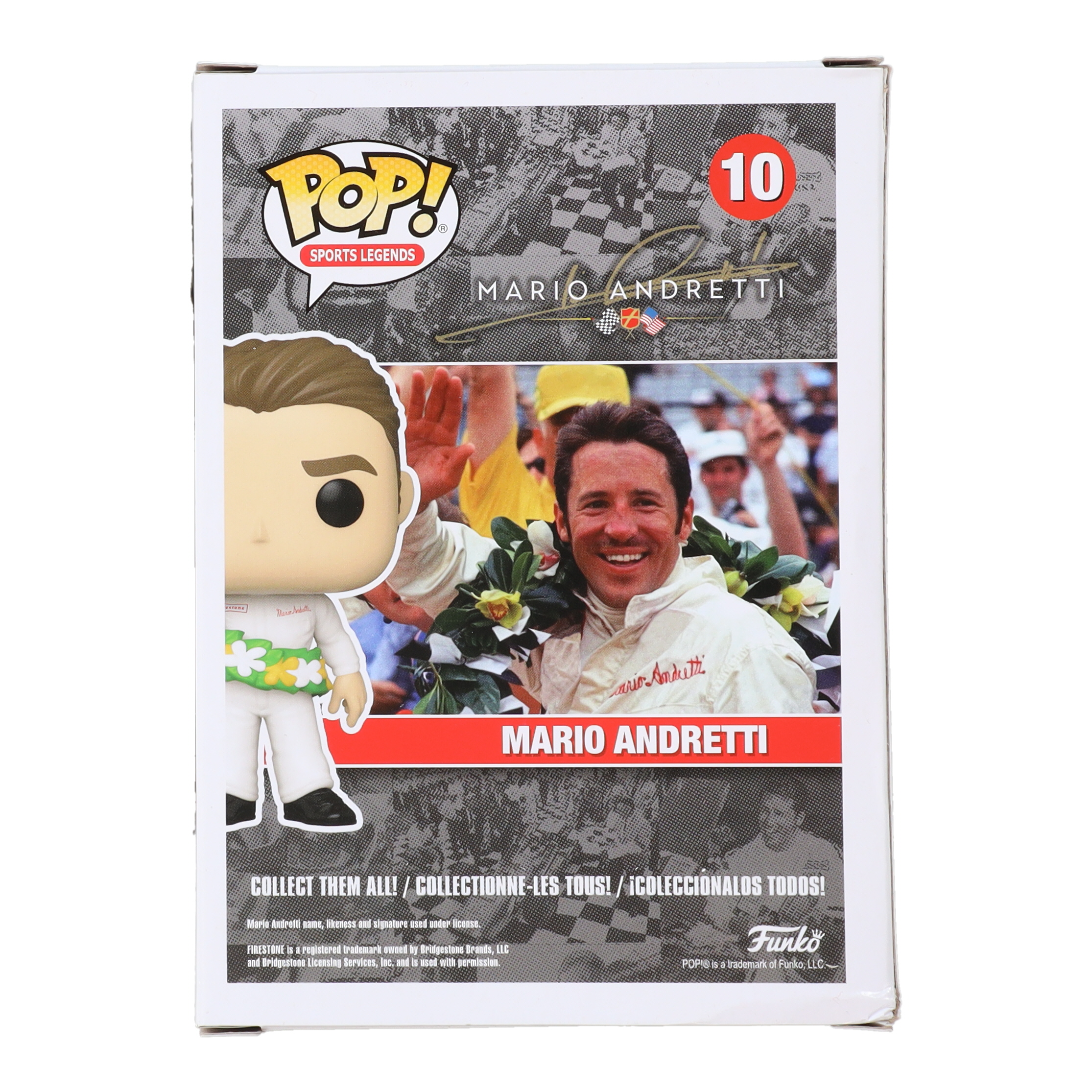 Mario Andretti Signed #10 Mario Andretti Funko Pop! Vinyl Figure (Beckett) at PristineAuction.com Mario Andretti Signed #10 Mario Andretti Funko Pop! Vinyl Figure (Beckett) at PristineAuction.com