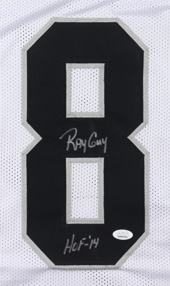 Ray Guy Signed Jersey Inscribed "HOF-14" (JSA) at PristineAuction.com Ray Guy Signed Jersey Inscribed "HOF-14" (JSA) at PristineAuction.com