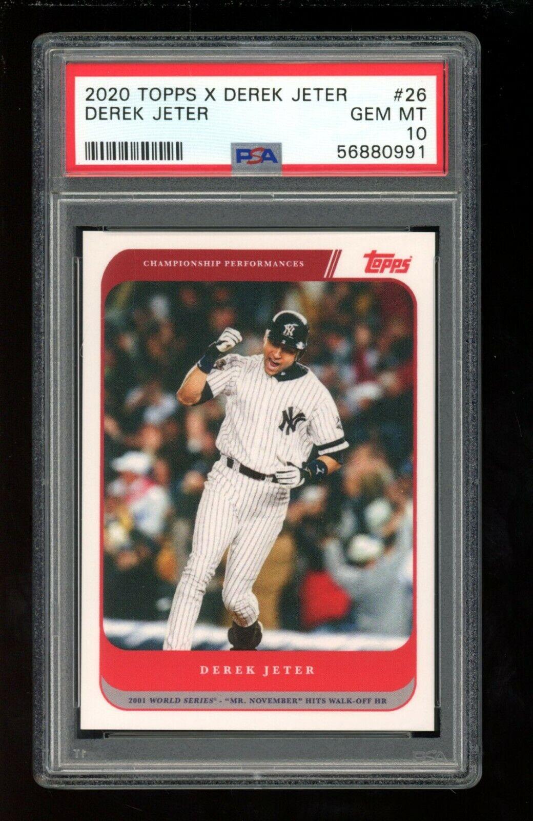Derek Jeter 2020 Topps X Derek Jeter #26 (PSA 10) at PristineAuction.com Derek Jeter 2020 Topps X Derek Jeter #26 (PSA 10) at PristineAuction.com