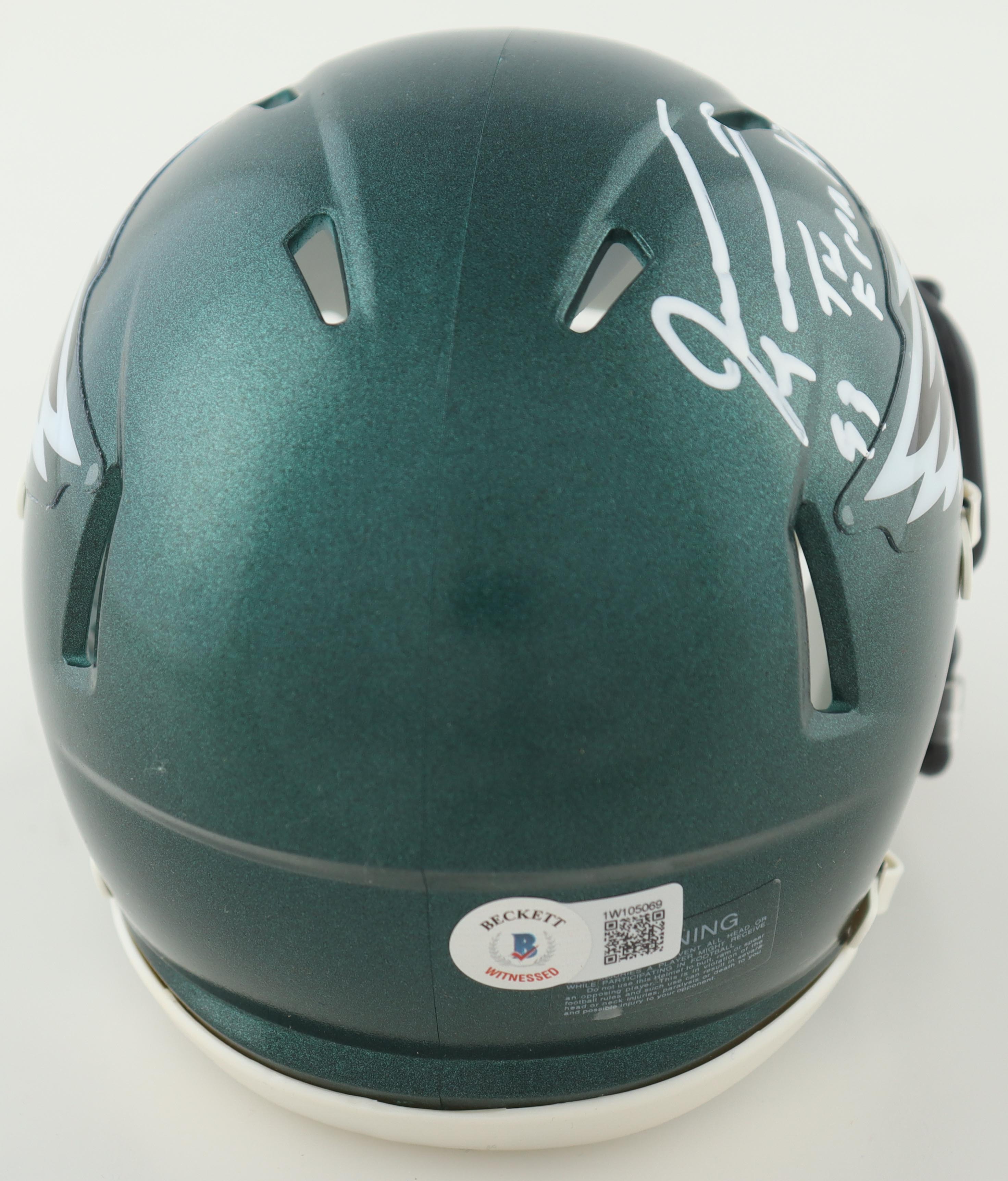Jevon Kearse Signed Eagles Speed Mini Helmet Inscribed "The Freak!" (Beckett) at PristineAuction.com Jevon Kearse Signed Eagles Speed Mini Helmet Inscribed "The Freak!" (Beckett) at PristineAuction.com