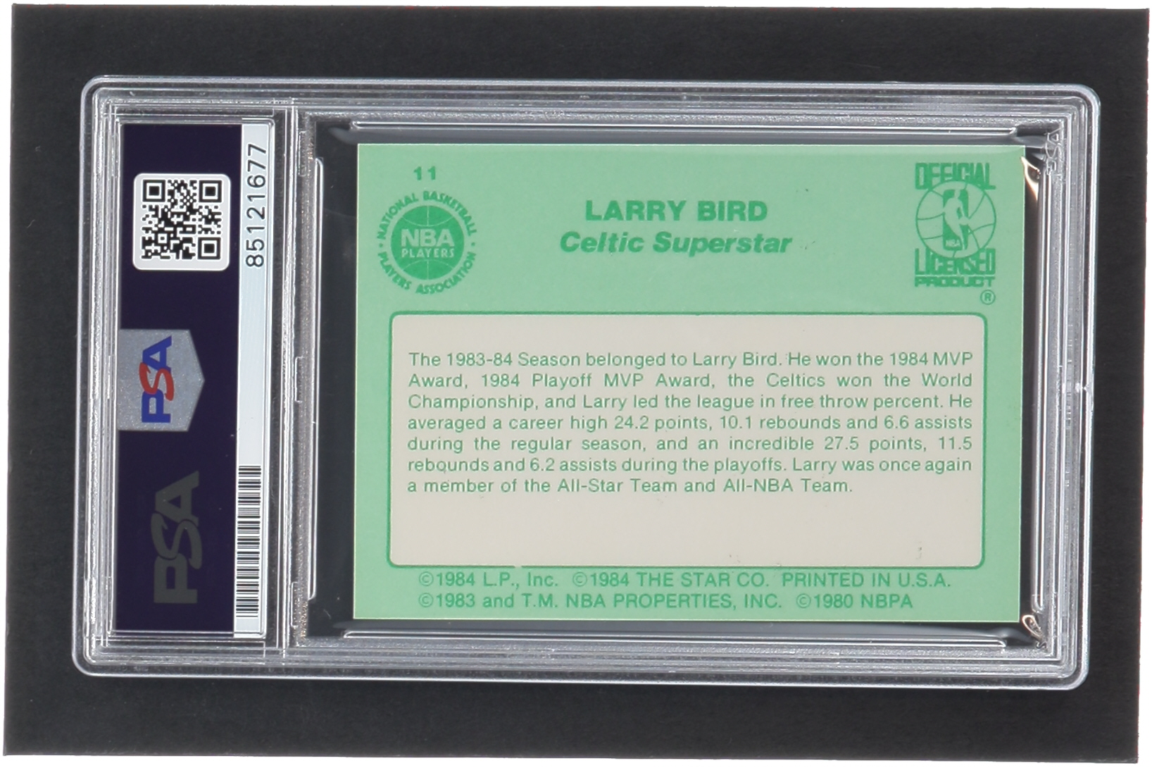 Larry Bird Signed 1984 Star Larry Bird #11 / The 1983-84 Season (PSA | Auto Grade 10) at PristineAuction.com Larry Bird Signed 1984 Star Larry Bird #11 / The 1983-84 Season (PSA | Auto Grade 10) at PristineAuction.com