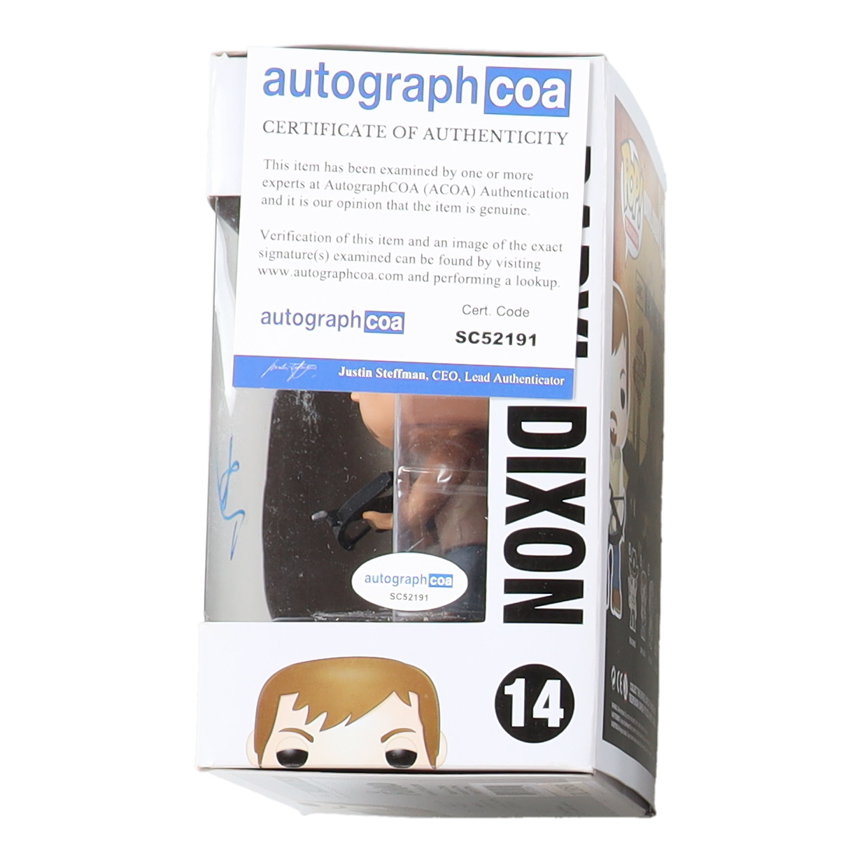 Norman Reedus Signed "The Walking Dead" #14 Daryl Dixon Funko Pop! Vinyl Figure (ACOA) at PristineAuction.com Norman Reedus Signed "The Walking Dead" #14 Daryl Dixon Funko Pop! Vinyl Figure (ACOA) at PristineAuction.com