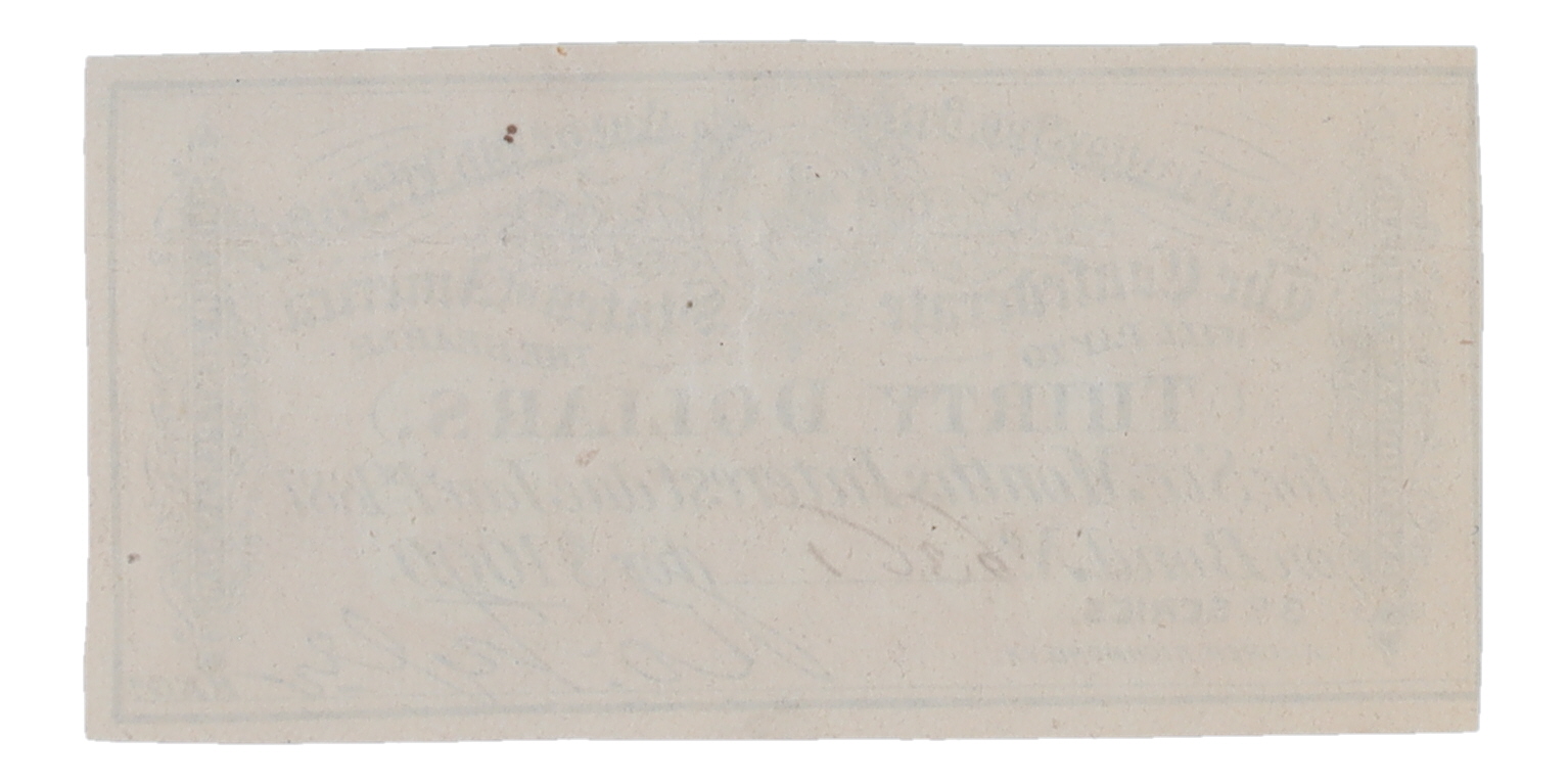 1864 $30 Thirty Dollars Confederate States of America Richmond CSA Bank Note Bond at PristineAuction.com 1864 $30 Thirty Dollars Confederate States of America Richmond CSA Bank Note Bond at PristineAuction.com