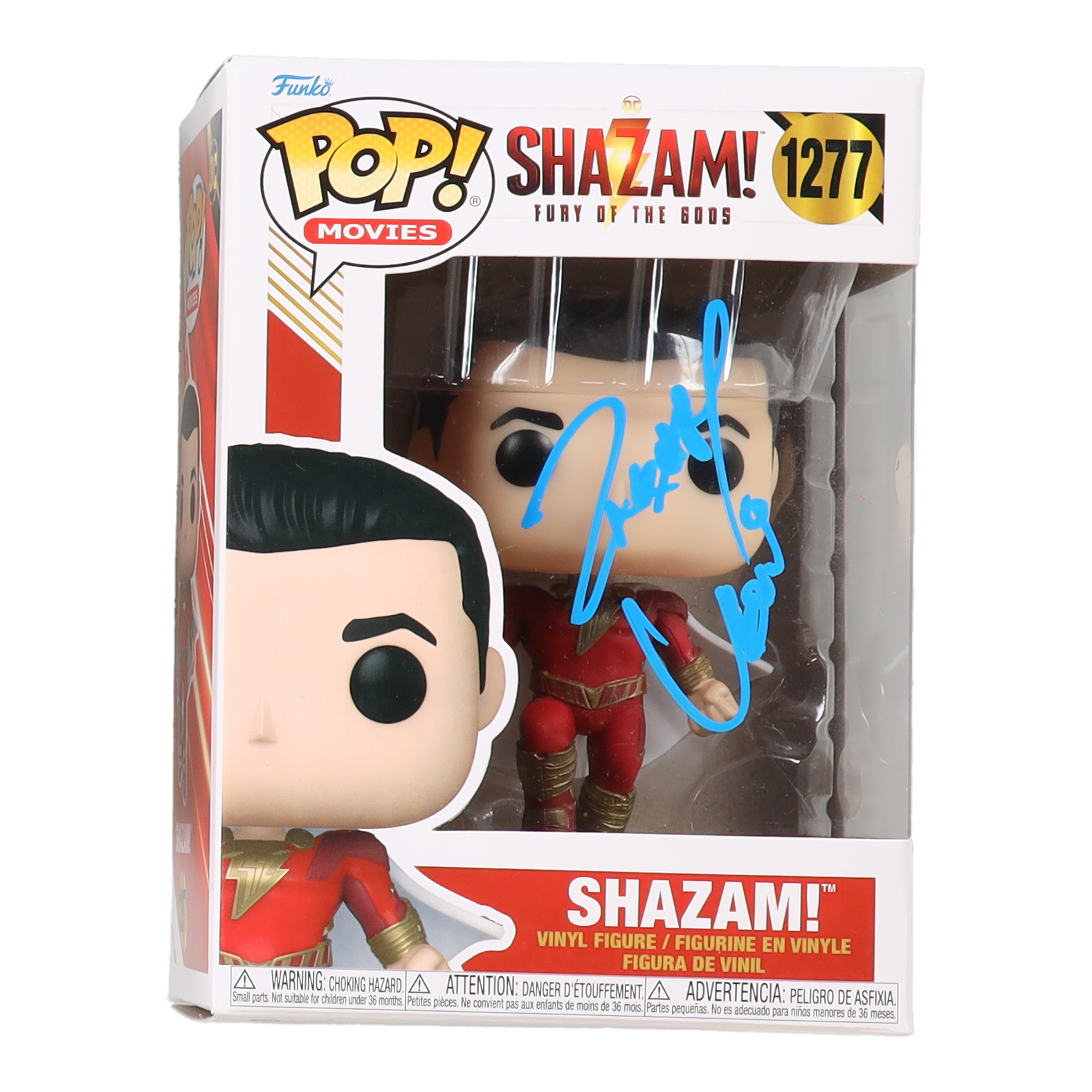 Zachary Levi Signed "Shazam! Fury of the Gods" #1277 Shazam! Funko Pop! Vinyl Figure (AutographCOA) at PristineAuction.com Zachary Levi Signed "Shazam! Fury of the Gods" #1277 Shazam! Funko Pop! Vinyl Figure (AutographCOA) at PristineAuction.com