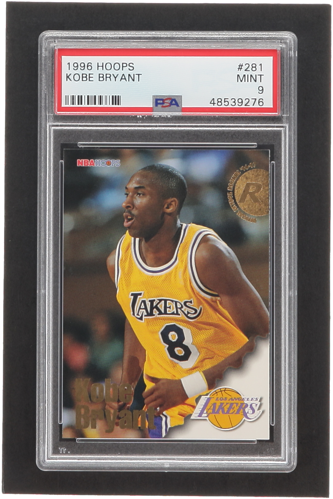 Kobe Bryant 1996-97 Hoops #281 RC (PSA 9) at PristineAuction.com Kobe Bryant 1996-97 Hoops #281 RC (PSA 9) at PristineAuction.com