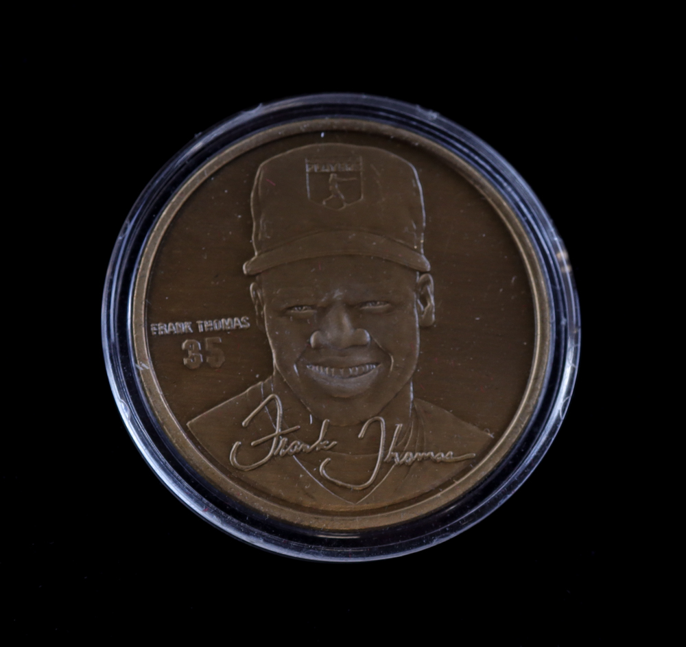 Frank Thomas LE White Sox Solid Bronze Coin (Highland Mint) at PristineAuction.com Frank Thomas LE White Sox Solid Bronze Coin (Highland Mint) at PristineAuction.com