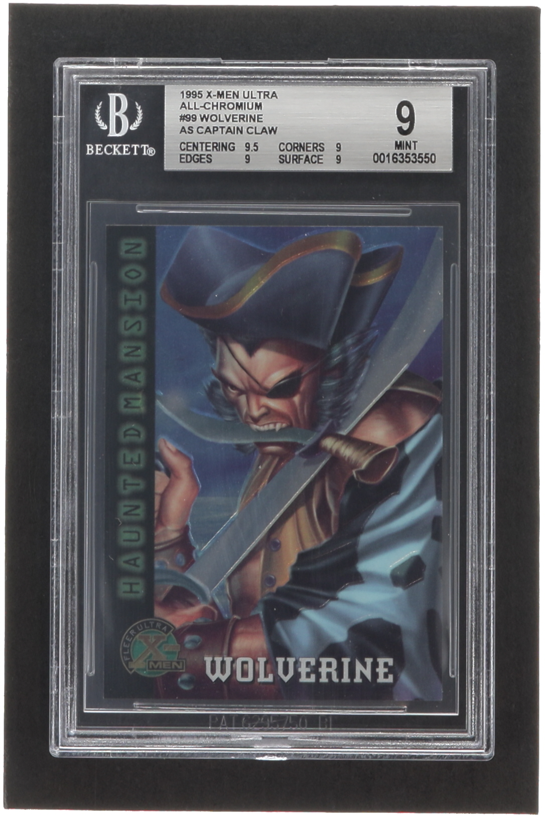 Wolverine as Captain Claw 1995 Fleer Ultra X-Men All-Chromium #99 (BGS 9) at PristineAuction.com Wolverine as Captain Claw 1995 Fleer Ultra X-Men All-Chromium #99 (BGS 9) at PristineAuction.com