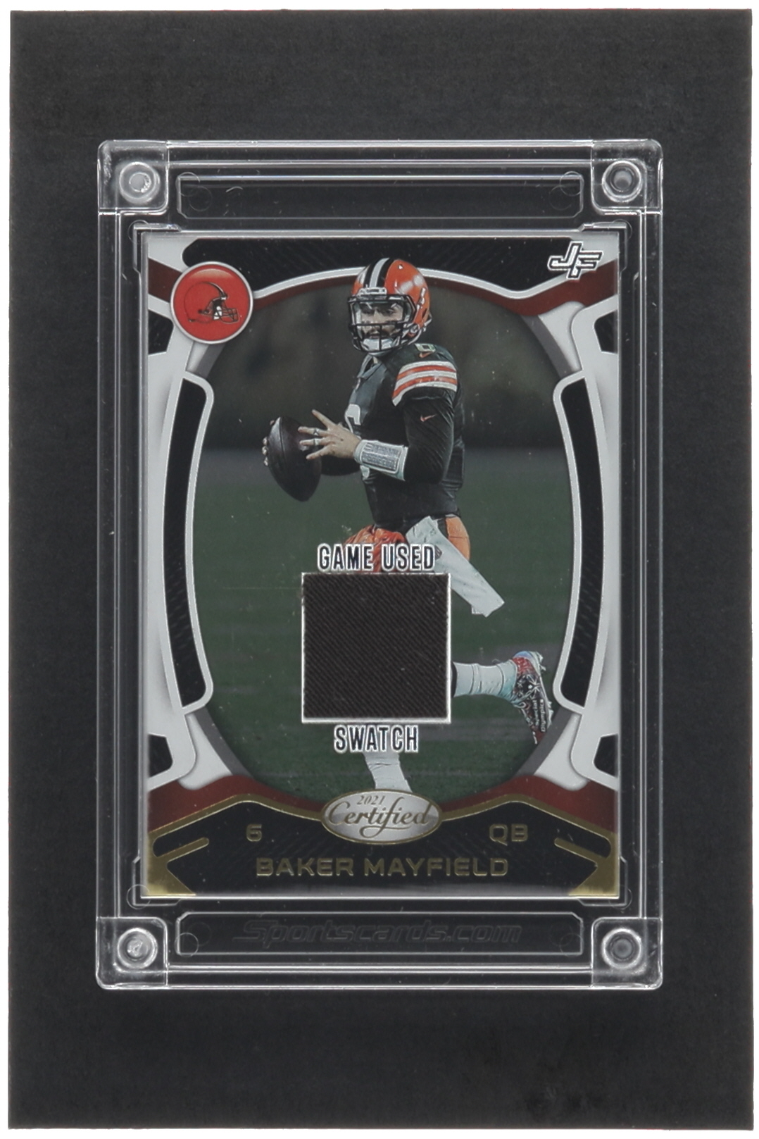 Baker Mayfield 2022 Jersey Fusion Game Used Swatch #BM1021 at PristineAuction.com Baker Mayfield 2022 Jersey Fusion Game Used Swatch #BM1021 at PristineAuction.com