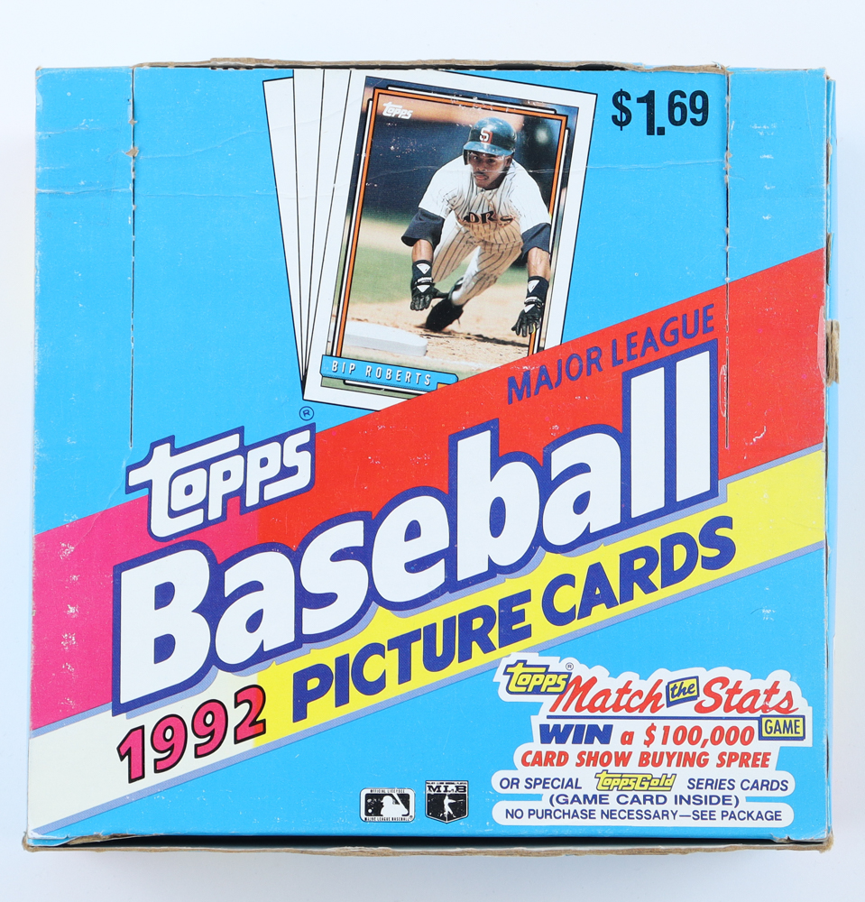 1992 Topps Baseball Retail Box with (24) JUMBO Packs at PristineAuction.com 1992 Topps Baseball Retail Box with (24) JUMBO Packs at PristineAuction.com