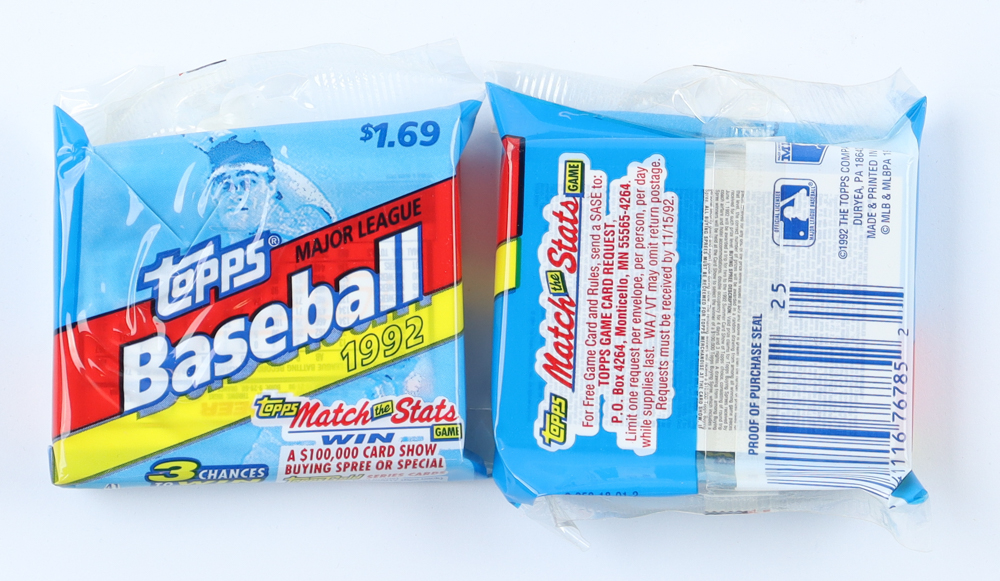 1992 Topps Baseball Retail Box with (24) JUMBO Packs at PristineAuction.com 1992 Topps Baseball Retail Box with (24) JUMBO Packs at PristineAuction.com