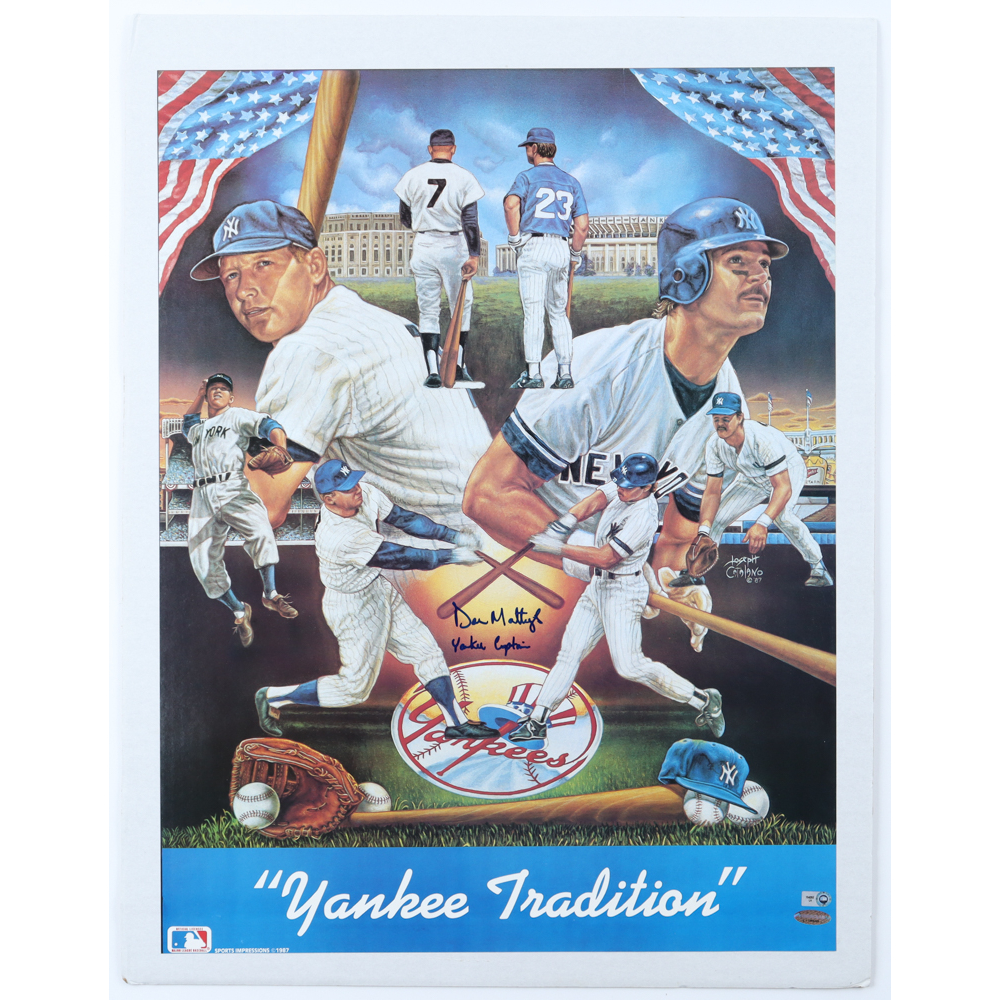 Don Mattingly Signed "Yankee Tradition" 18x24 New York Yankees Poster