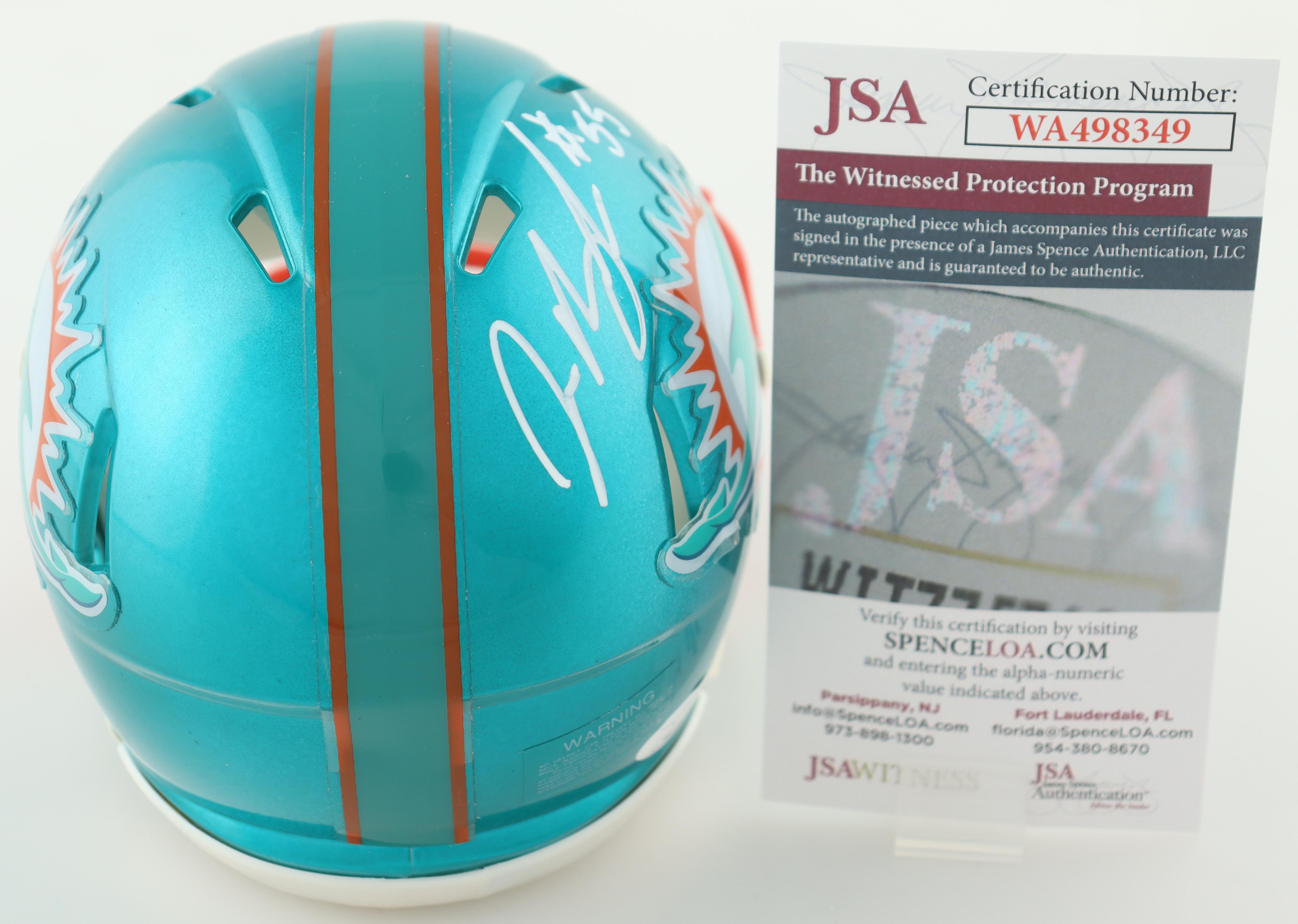 Jerome Baker Signed Dolphins Flash Alternate Speed Mini Helmet (JSA) at PristineAuction.com Jerome Baker Signed Dolphins Flash Alternate Speed Mini Helmet (JSA) at PristineAuction.com