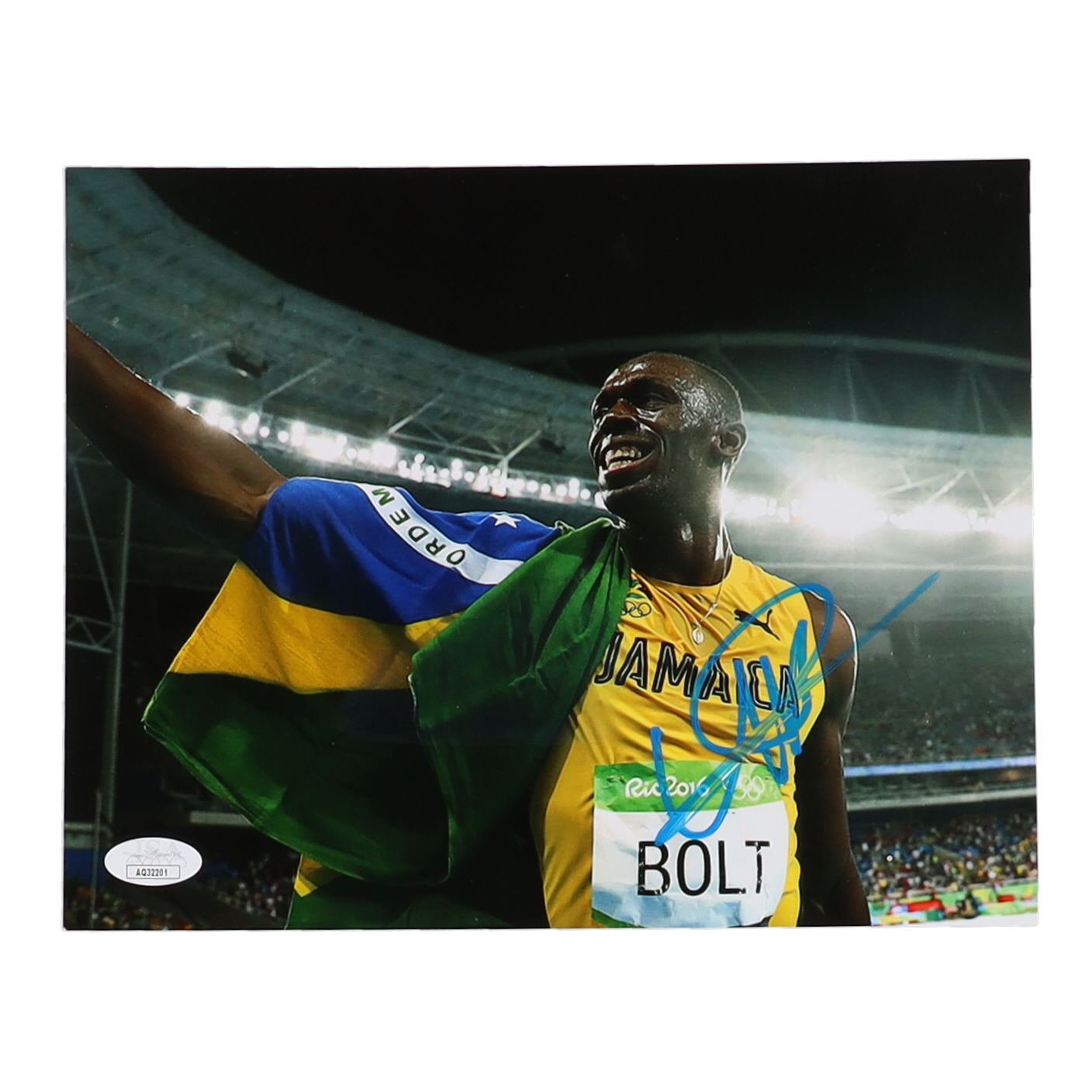 Usain Bolt Signed Team Jamaica 8x10 Photo (JSA) at PristineAuction.com Usain Bolt Signed Team Jamaica 8x10 Photo (JSA) at PristineAuction.com