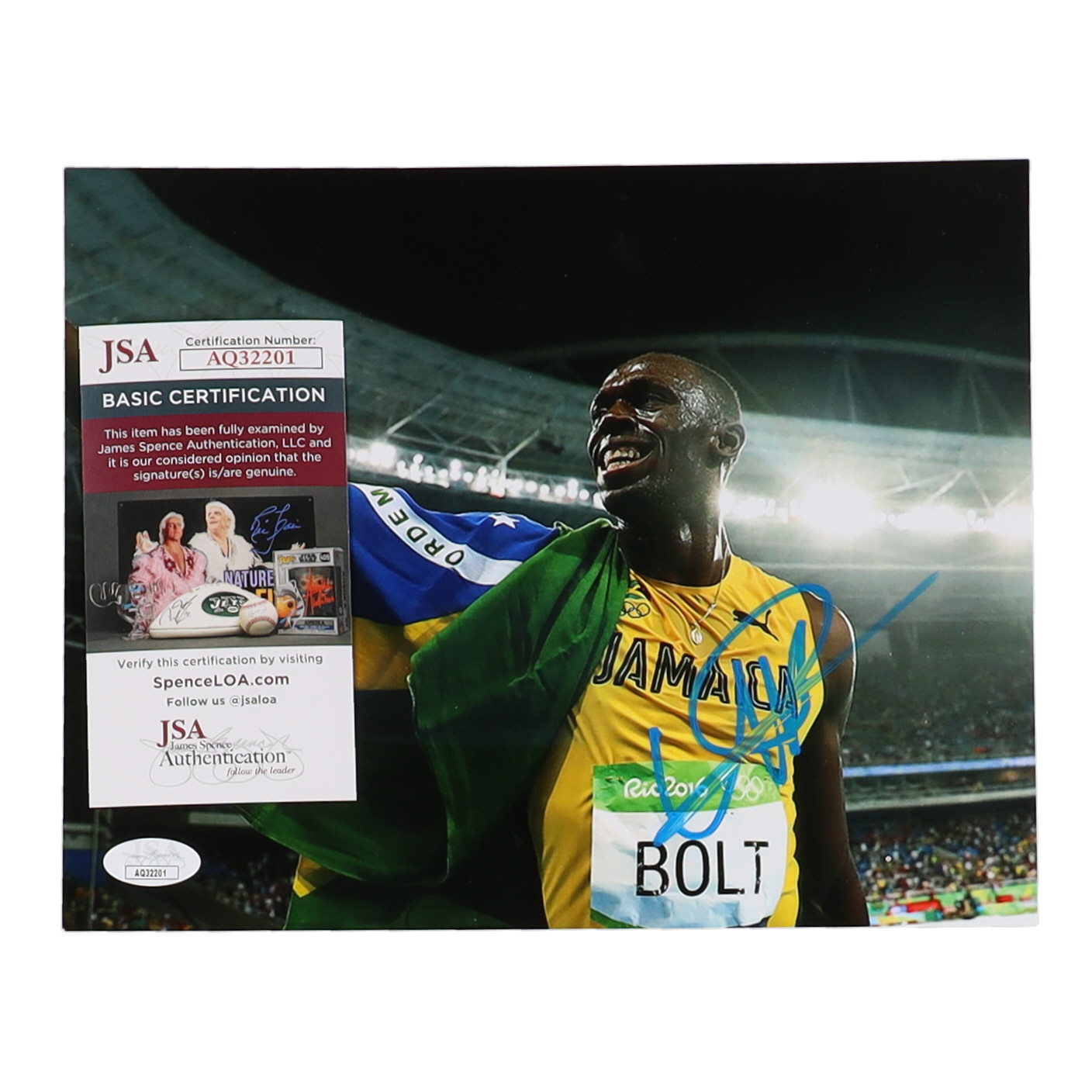 Usain Bolt Signed Team Jamaica 8x10 Photo (JSA) at PristineAuction.com Usain Bolt Signed Team Jamaica 8x10 Photo (JSA) at PristineAuction.com