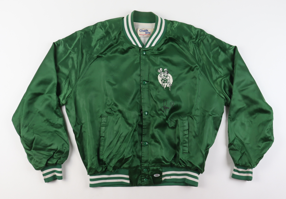 Larry Bird Signed Celtics Warm-Up Jacket (PSA) at PristineAuction.com Larry Bird Signed Celtics Warm-Up Jacket (PSA) at PristineAuction.com