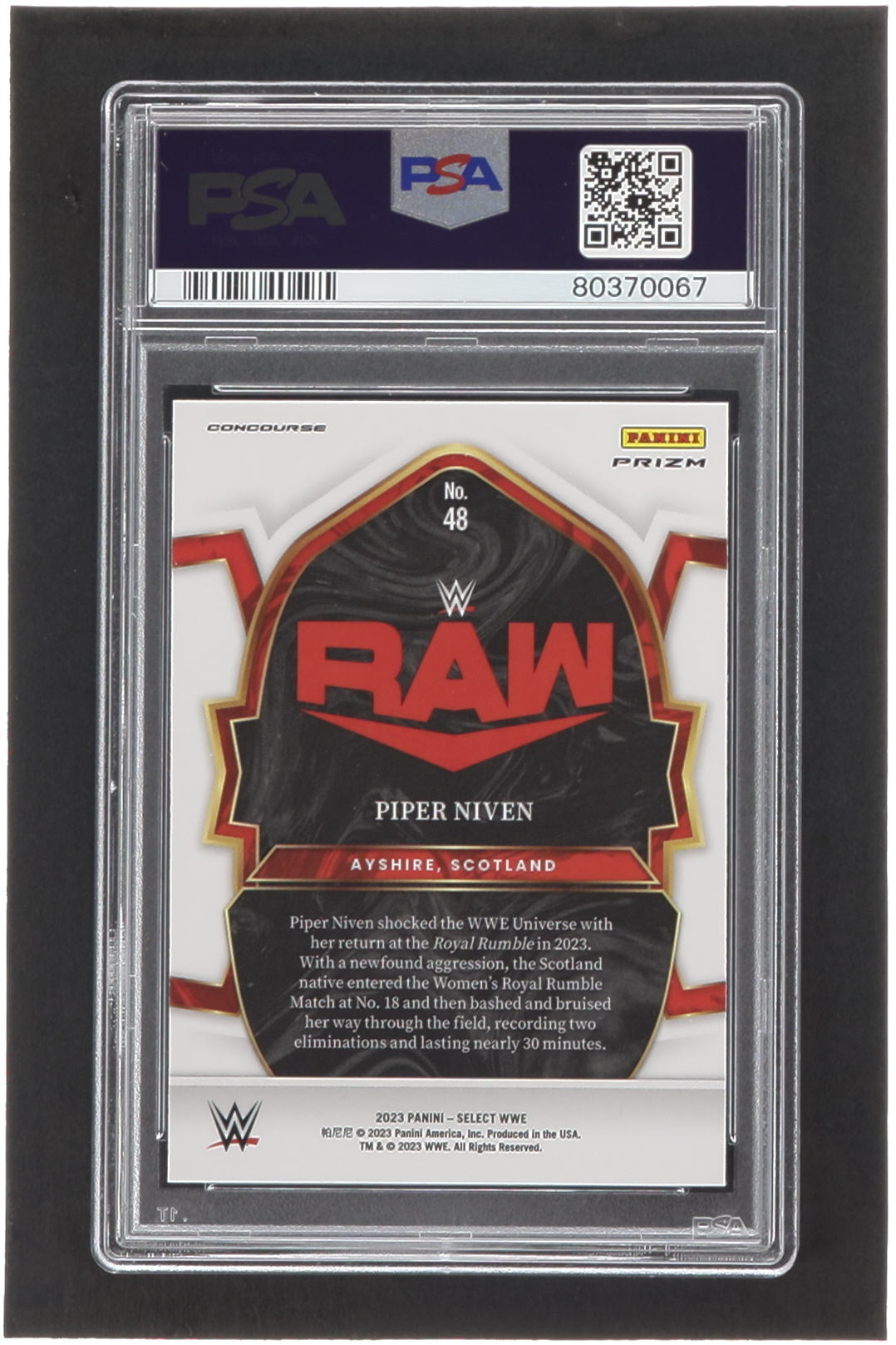 Piper Niven 2023 Select WWE Prizms Orange Flash #48 (PSA 8) at PristineAuction.com Piper Niven 2023 Select WWE Prizms Orange Flash #48 (PSA 8) at PristineAuction.com