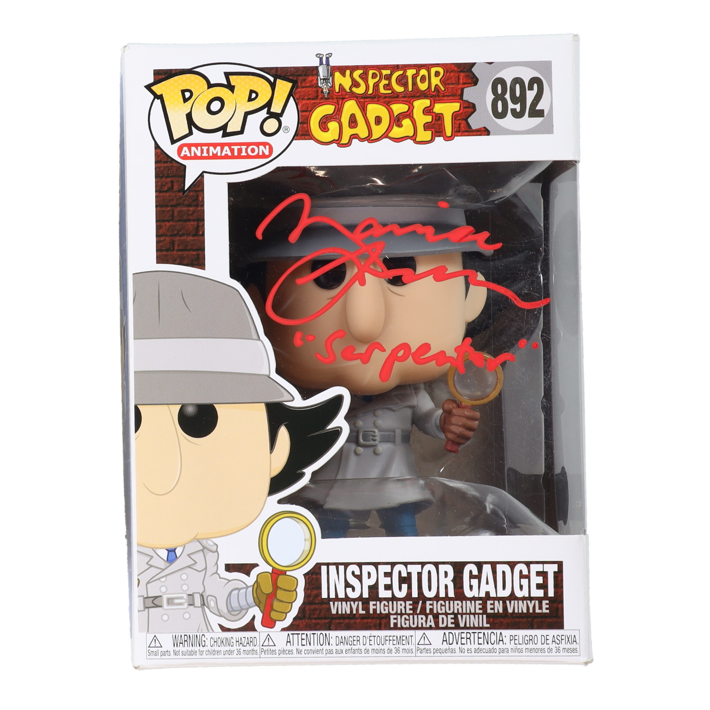 Maurice LaMarche Signed "Inspector Gadget" #892 Inspector Gadget Funko Pop! Vinyl Figure Inscribed "Serpentor" (Beckett) at PristineAuction.com Maurice LaMarche Signed "Inspector Gadget" #892 Inspector Gadget Funko Pop! Vinyl Figure Inscribed "Serpentor" (Beckett) at PristineAuction.com
