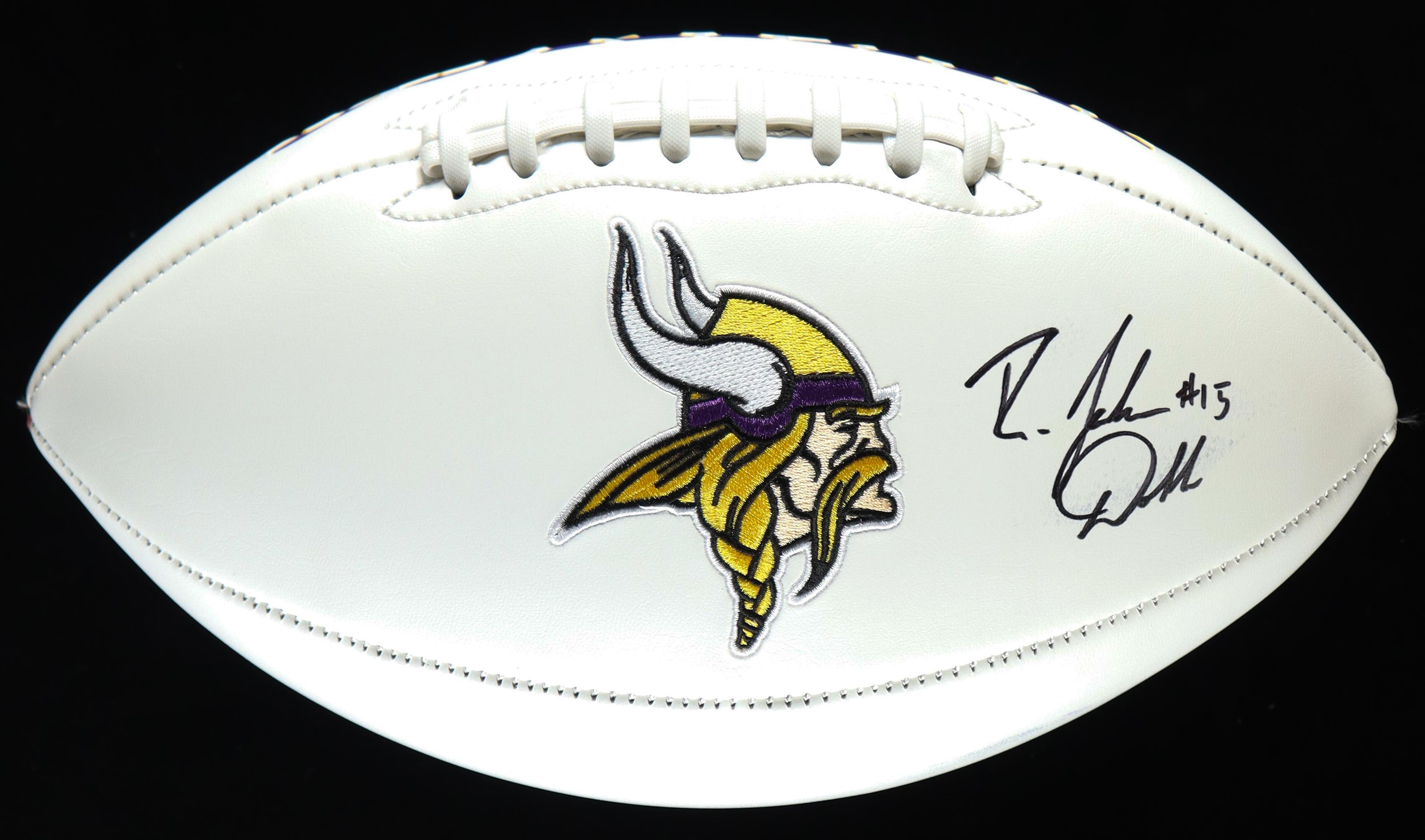 Joshua Dobbs Signed VIkings Logo Football (JSA) at PristineAuction.com Joshua Dobbs Signed VIkings Logo Football (JSA) at PristineAuction.com