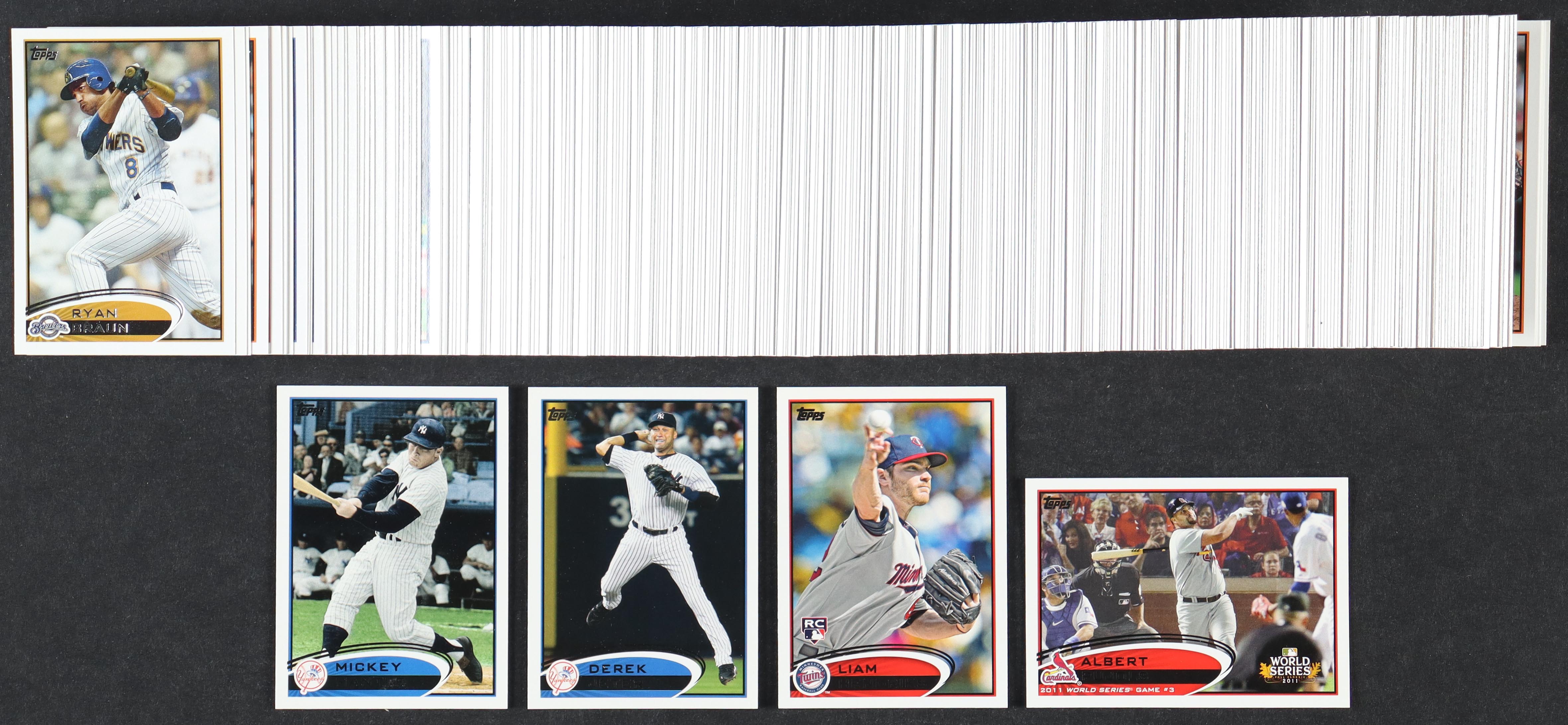 2012 Topps Baseball Series 1 Complete Set of (330) Cards with Mickey Mantle #7, Derek Jeter #30, Liam Hendriks #81 RC & Albert Pujols #108 at PristineAuction.com 2012 Topps Baseball Series 1 Complete Set of (330) Cards with Mickey Mantle #7, Derek Jeter #30, Liam Hendriks #81 RC & Albert Pujols #108 at PristineAuction.com