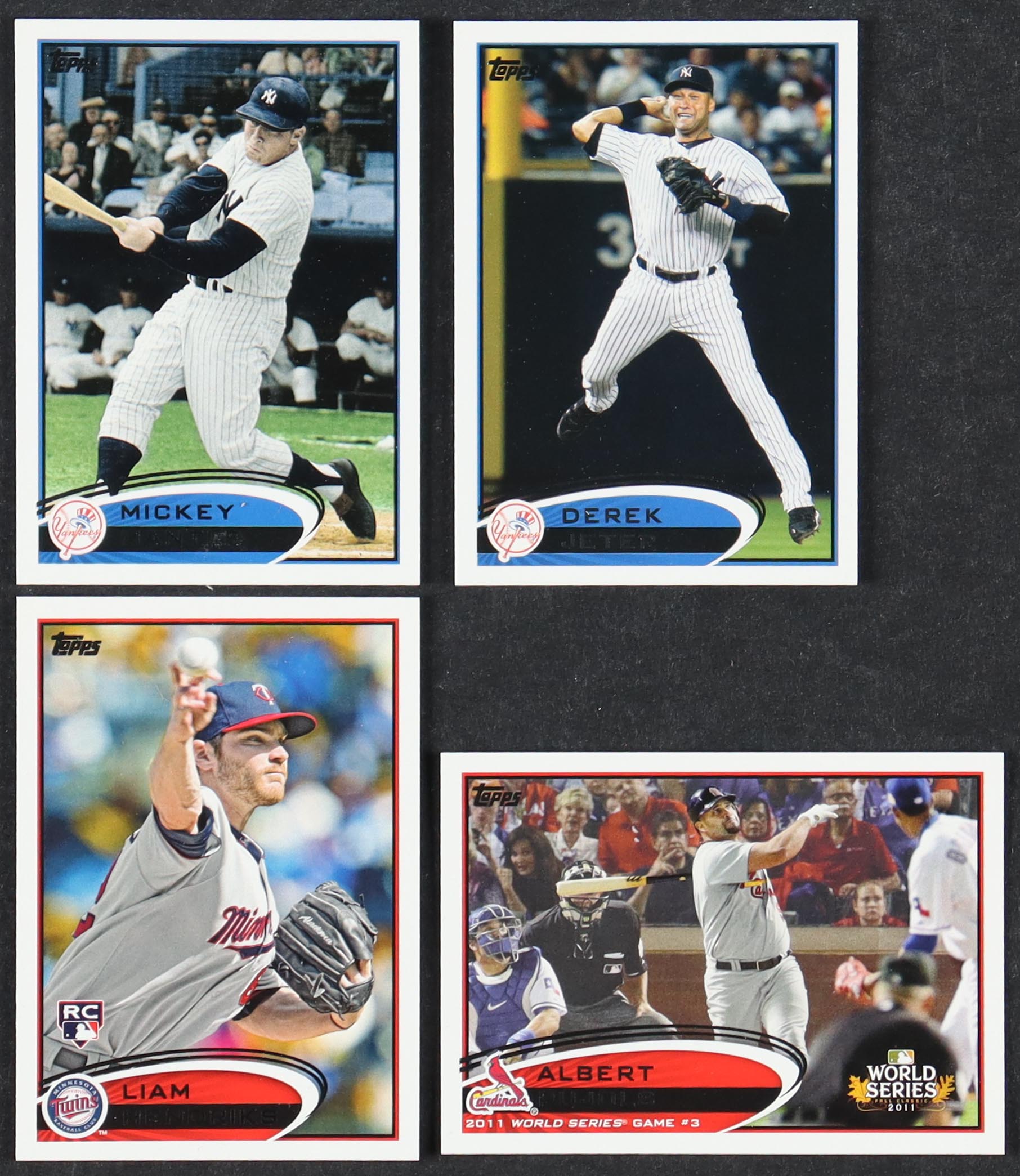 2012 Topps Baseball Series 1 Complete Set of (330) Cards with Mickey Mantle #7, Derek Jeter #30, Liam Hendriks #81 RC & Albert Pujols #108 at PristineAuction.com 2012 Topps Baseball Series 1 Complete Set of (330) Cards with Mickey Mantle #7, Derek Jeter #30, Liam Hendriks #81 RC & Albert Pujols #108 at PristineAuction.com