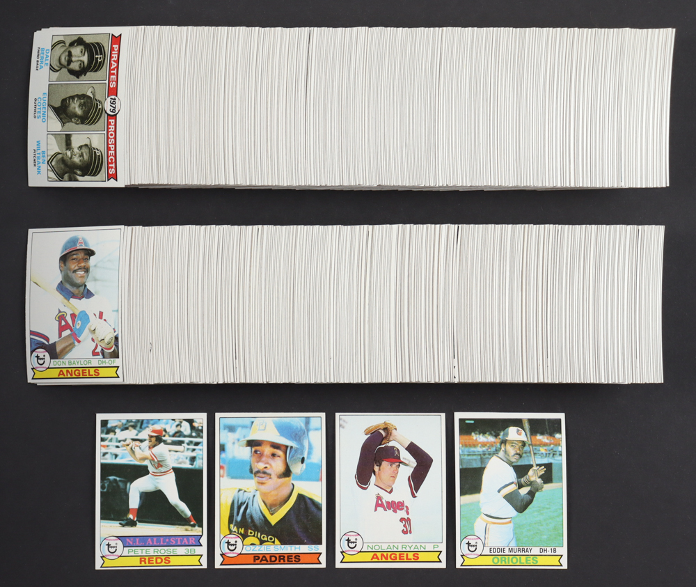 1979 Topps Baseball Complete Set of (726) Cards with Eddie Murray #640, Ozzie Smith #116, Nolan Ryan #115, Pete Rose #650 at PristineAuction.com 1979 Topps Baseball Complete Set of (726) Cards with Eddie Murray #640, Ozzie Smith #116, Nolan Ryan #115, Pete Rose #650 at PristineAuction.com