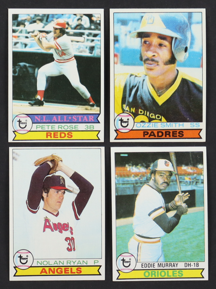 1979 Topps Baseball Complete Set of (726) Cards with Eddie Murray #640, Ozzie Smith #116, Nolan Ryan #115, Pete Rose #650 at PristineAuction.com 1979 Topps Baseball Complete Set of (726) Cards with Eddie Murray #640, Ozzie Smith #116, Nolan Ryan #115, Pete Rose #650 at PristineAuction.com
