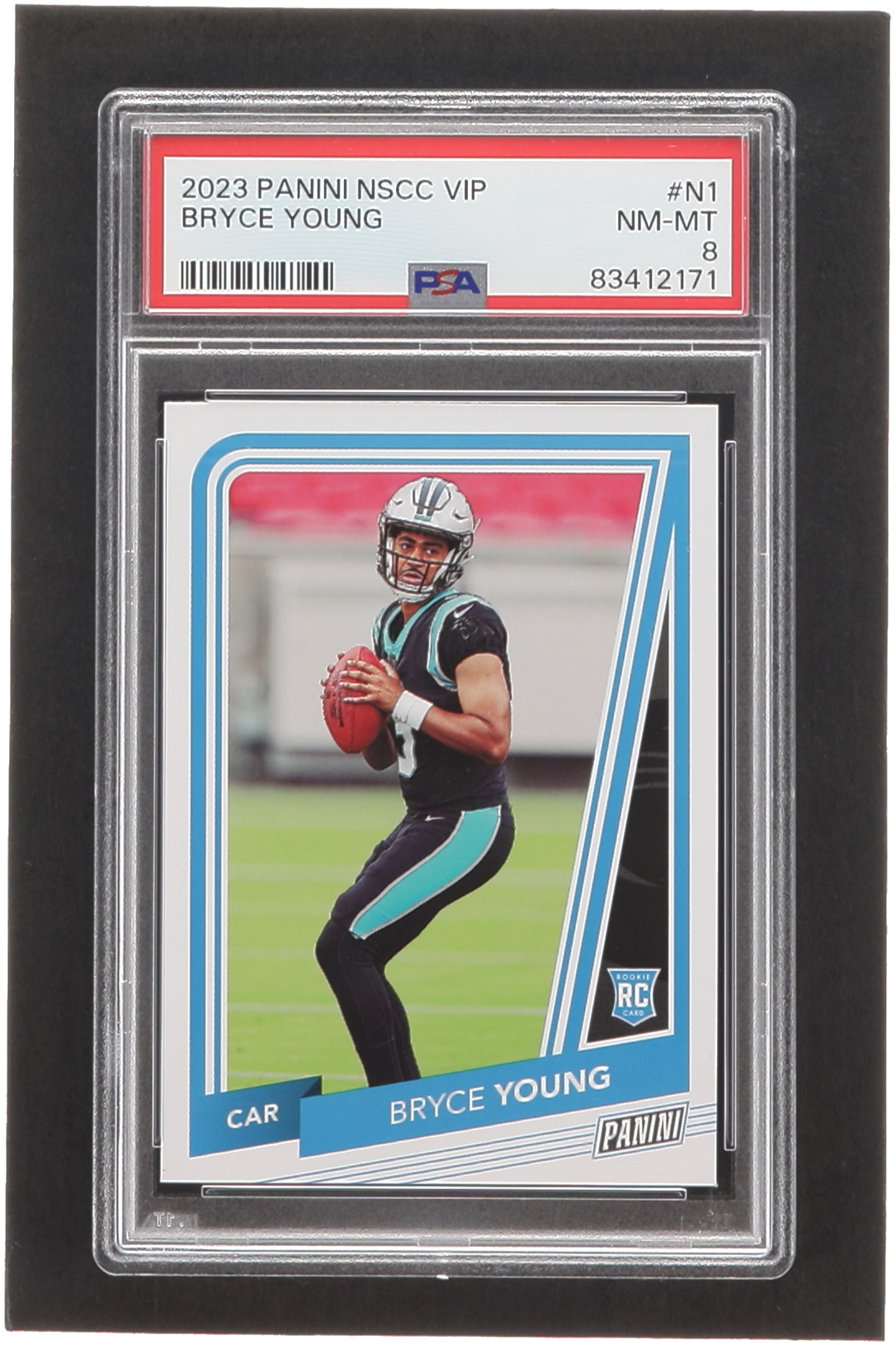 Bryce Young 2023 Panini National Convention VIP #N1 RC (PSA 8) at PristineAuction.com Bryce Young 2023 Panini National Convention VIP #N1 RC (PSA 8) at PristineAuction.com