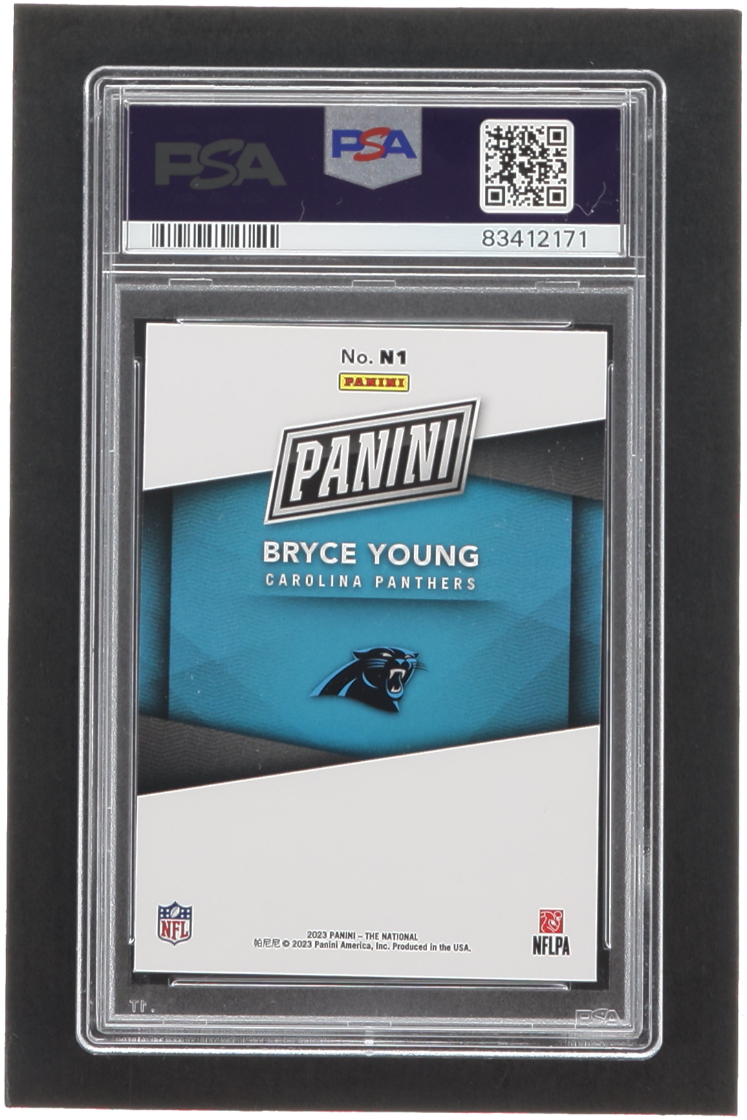 Bryce Young 2023 Panini National Convention VIP #N1 RC (PSA 8) at PristineAuction.com Bryce Young 2023 Panini National Convention VIP #N1 RC (PSA 8) at PristineAuction.com