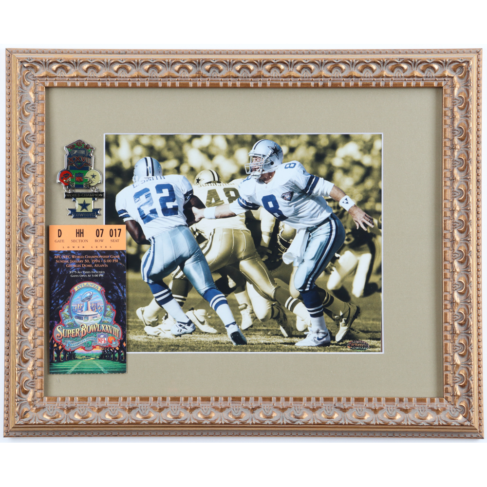 Emmitt Smith & Troy Aikman College/High School Promo Rookie Cards Lot – WCG Gem Mint 10 Gold!