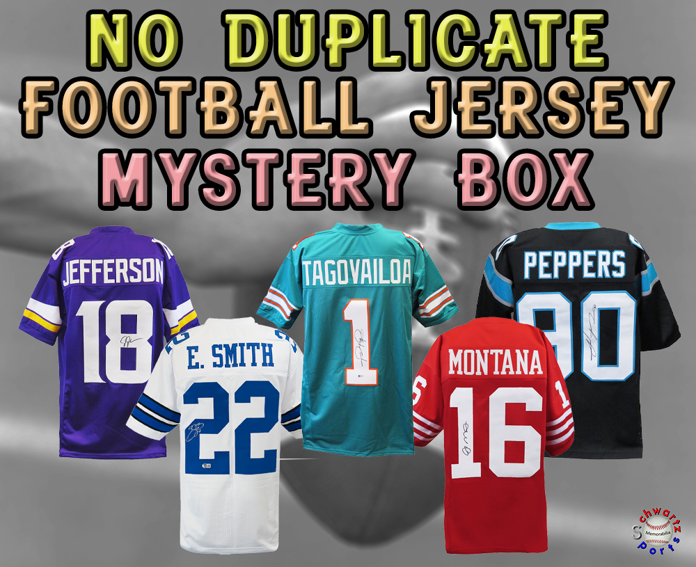 NO DUPLICATE (Players) Signed Football Jersey Mystery Box Series 10