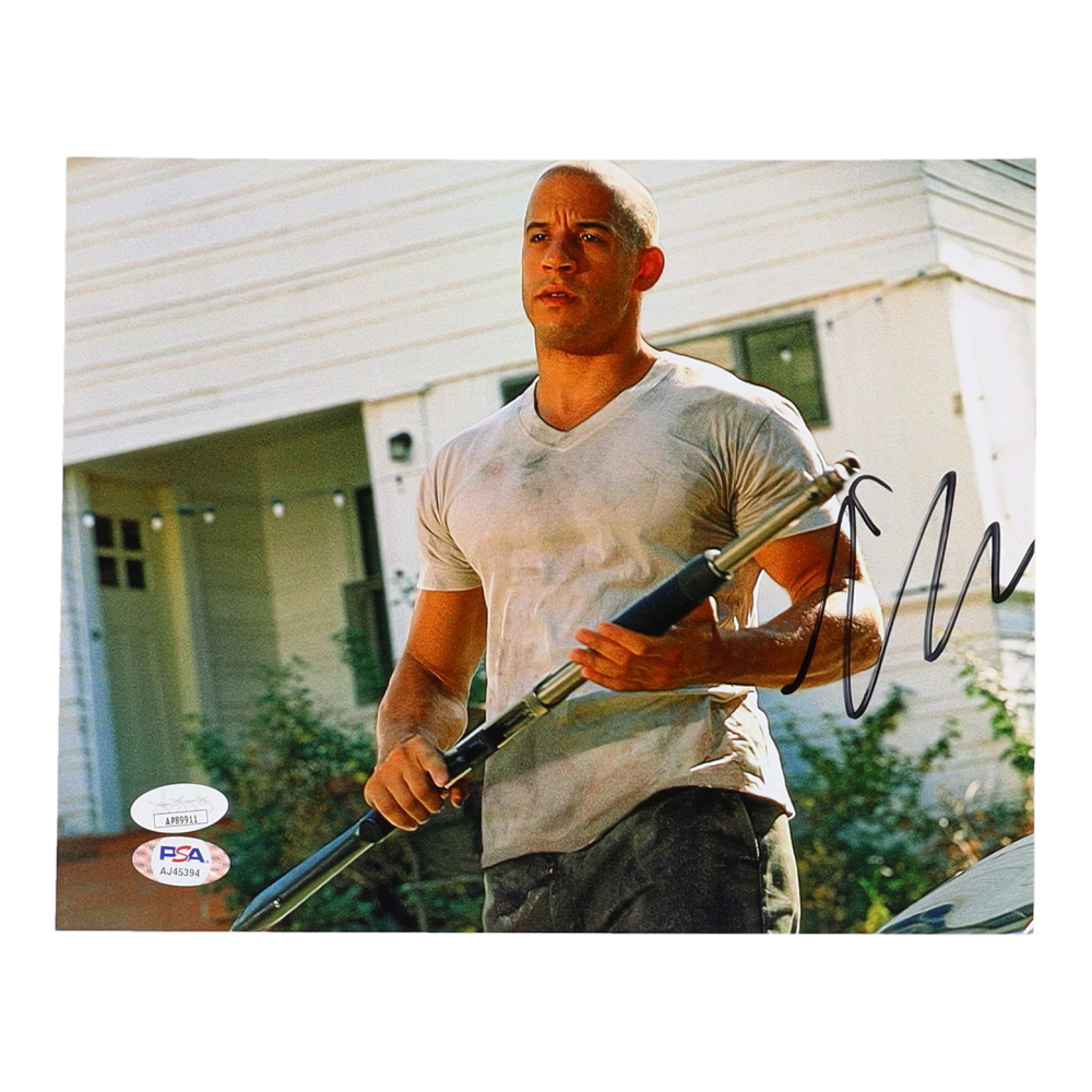 PAUL WALKER & VIN DIESEL- FAST AND FURIOUS SIGNED AUTOGRAPHED PHOTO car chase COA Hologram main image 0