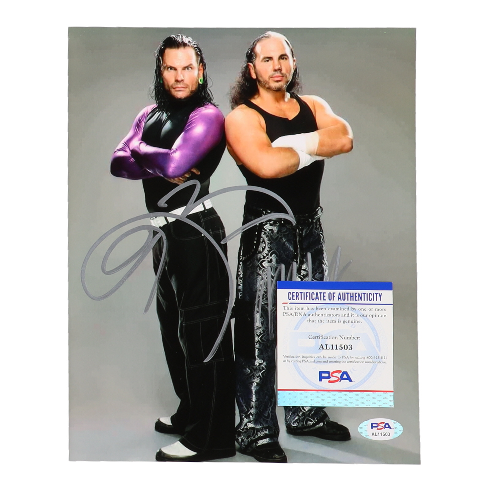 Matt & Jeff Hardy Signed WWE 8x10 Photo (PSA) at PristineAuction.com Matt & Jeff Hardy Signed WWE 8x10 Photo (PSA) at PristineAuction.com