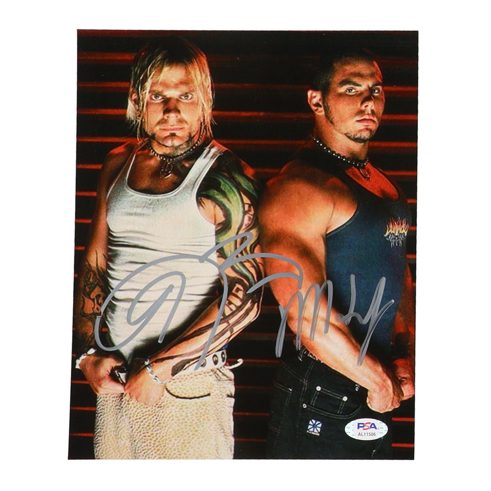 Matt & Jeff Hardy Signed WWE 8x10 Photo (PSA) at PristineAuction.com Matt & Jeff Hardy Signed WWE 8x10 Photo (PSA) at PristineAuction.com