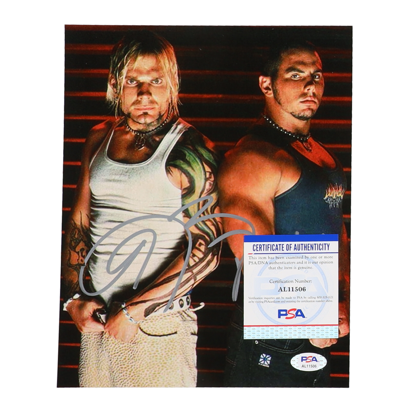 Matt & Jeff Hardy Signed WWE 8x10 Photo (PSA) at PristineAuction.com Matt & Jeff Hardy Signed WWE 8x10 Photo (PSA) at PristineAuction.com