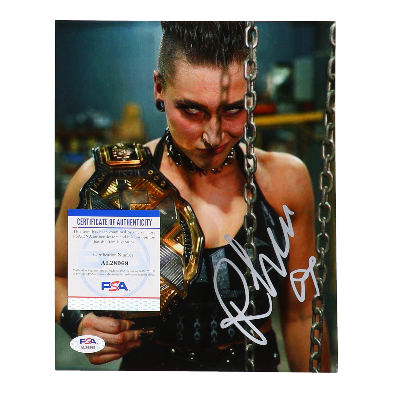 Rhea Ripley Signed WWE 8x10 Photo (PSA) at PristineAuction.com Rhea Ripley Signed WWE 8x10 Photo (PSA) at PristineAuction.com