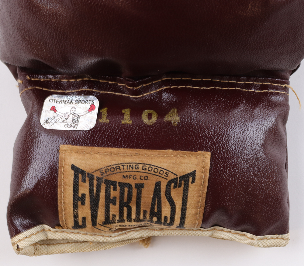 Mike Tyson Signed Vintage Everlast 1955 Jack Dempsey Model Boxing Glove (Tyson) at PristineAuction.com Mike Tyson Signed Vintage Everlast 1955 Jack Dempsey Model Boxing Glove (Tyson) at PristineAuction.com