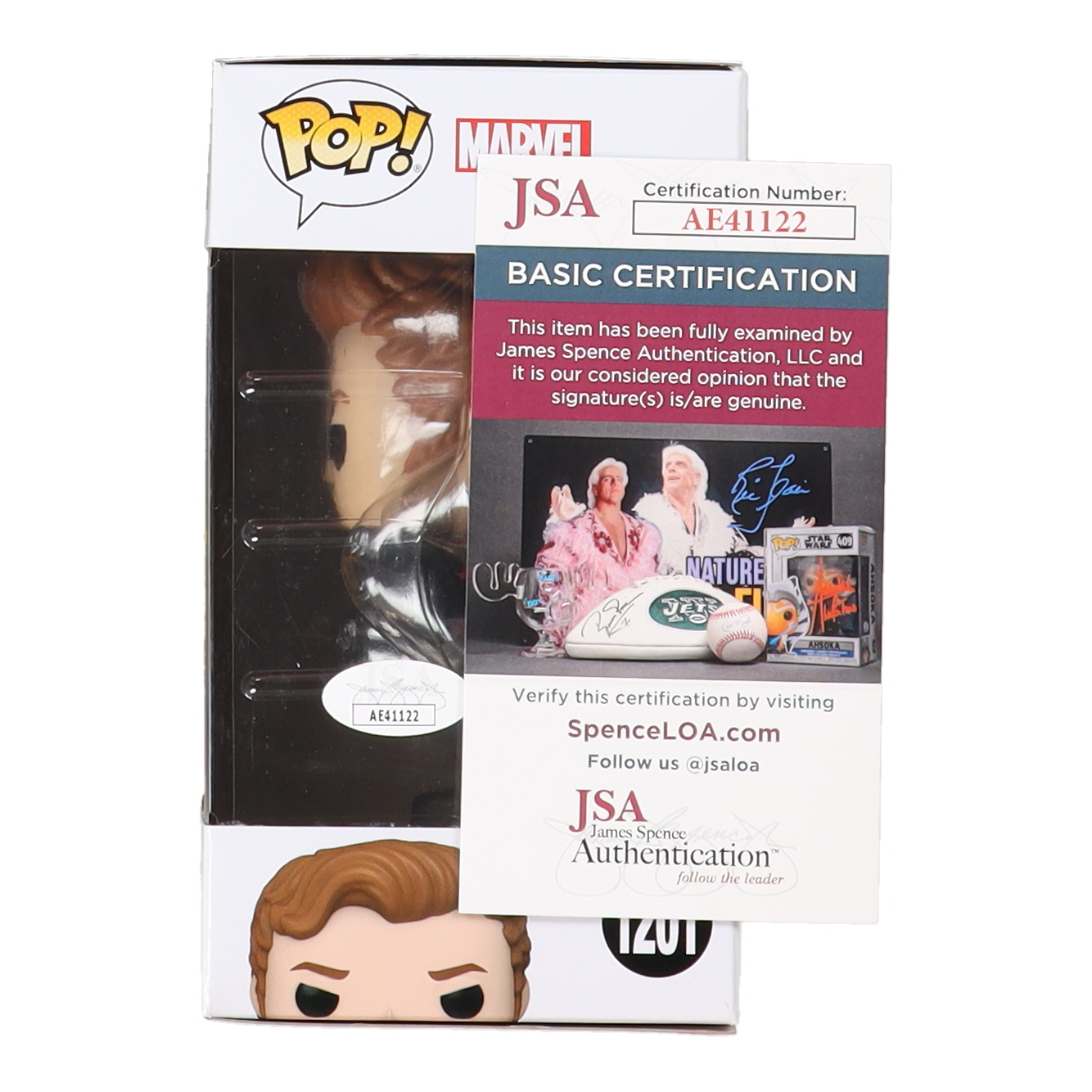 Chris Pratt Signed "Guardians of the Galaxy" #1201 Star-Lord Funko Pop! Vinyl Figure (JSA) at PristineAuction.com Chris Pratt Signed "Guardians of the Galaxy" #1201 Star-Lord Funko Pop! Vinyl Figure (JSA) at PristineAuction.com